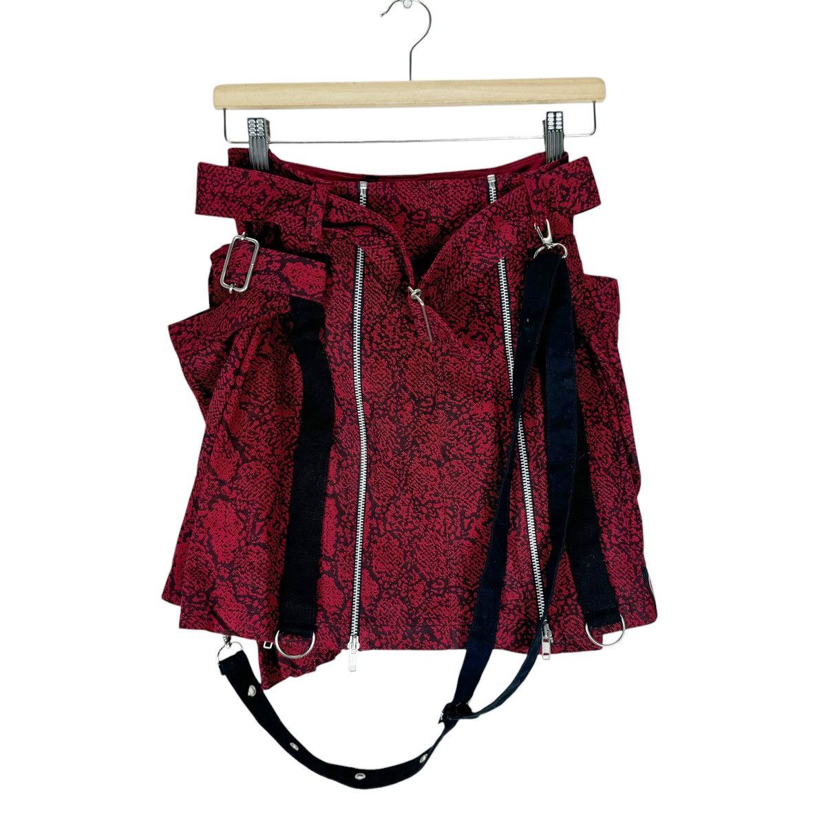 If Six Was Nine ⚡️HERE THERE PUNKS MULTI ZIPPER SHORT SKIRTS Size 28" / US 6 / IT 42 - 7 Thumbnail