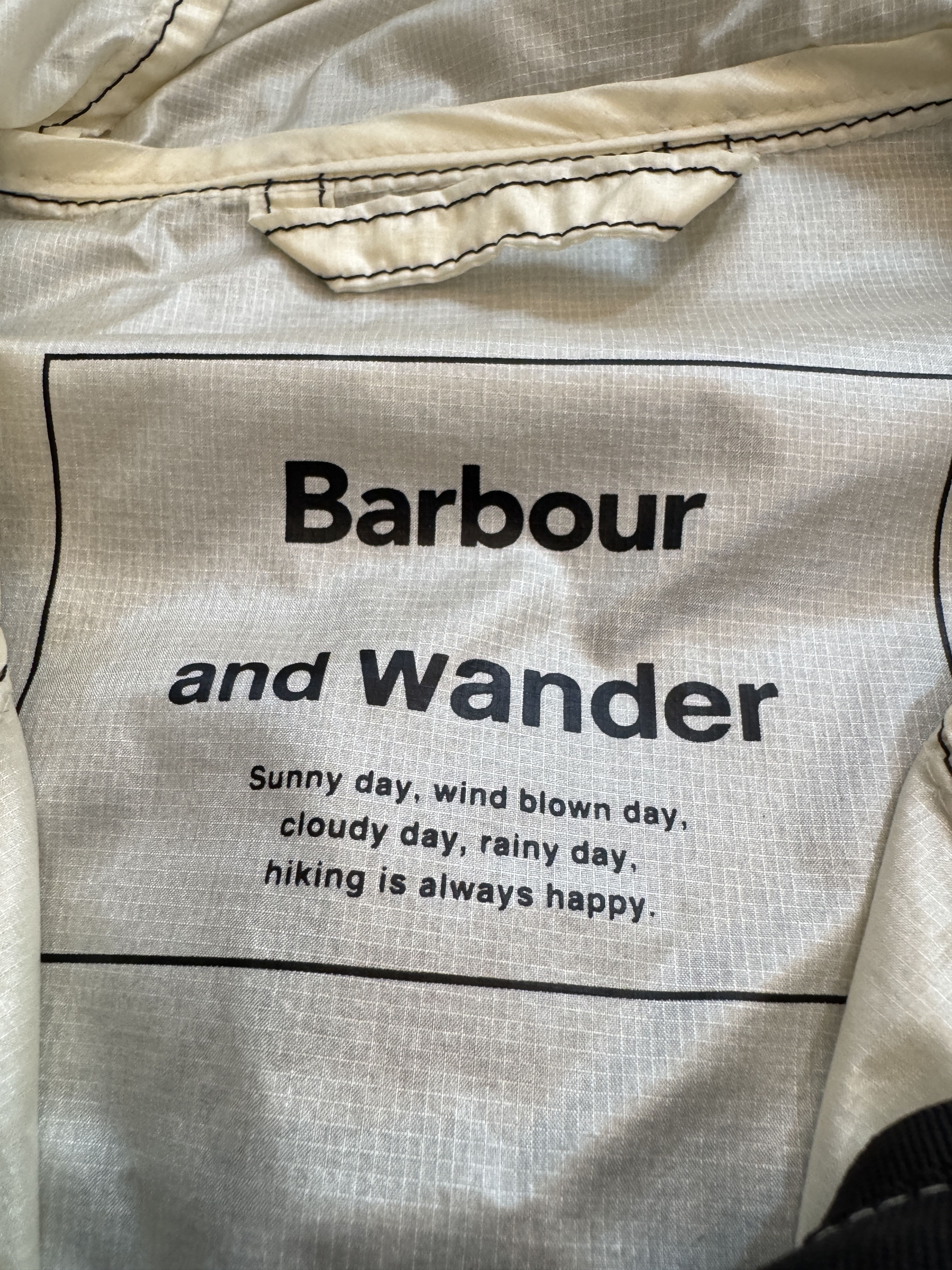 And Wander × Barbour Barbour and wander Pertex Windbreaker Shell Packable Cream Size US L / EU 52-54 / 3 - 9 Thumbnail