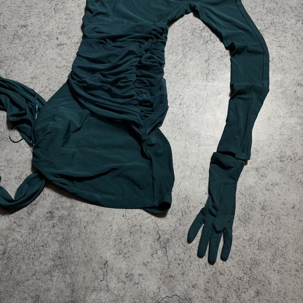 H&M × Mugler Rare Mugler X H&M Knot Detail One Shoulder Dress Size XS / US 0-2 / IT 36-38 - 3 Thumbnail