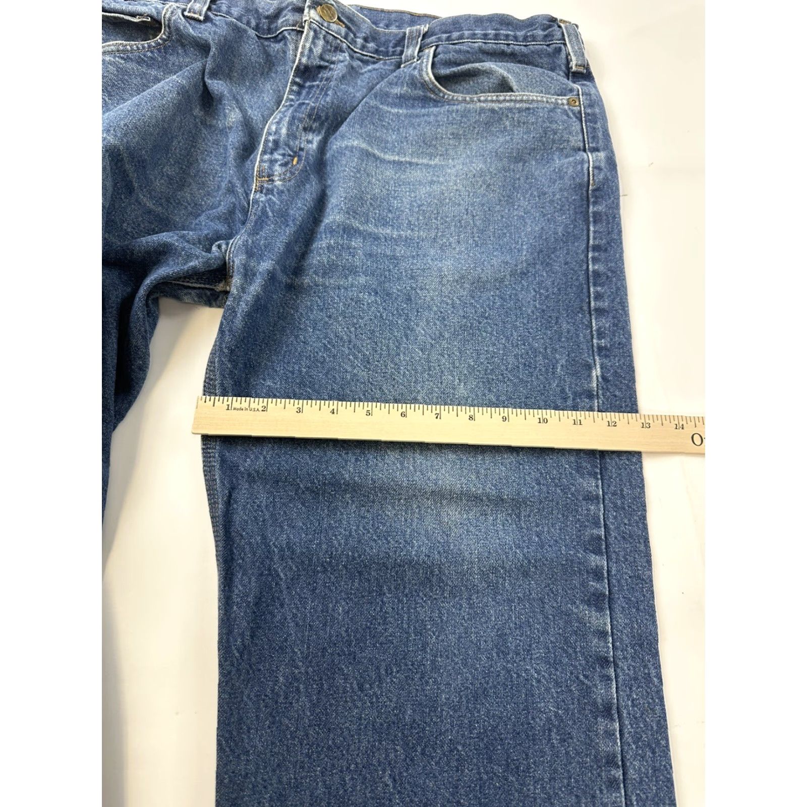 Carhartt Carhartt Jeans Mens Size 40x25 Blue Cut Off Denim Straight Belt Loops Zip 25 Inseam Regular Type: Jeans Men Size US 40 / EU 56 - 6 Thumbnail