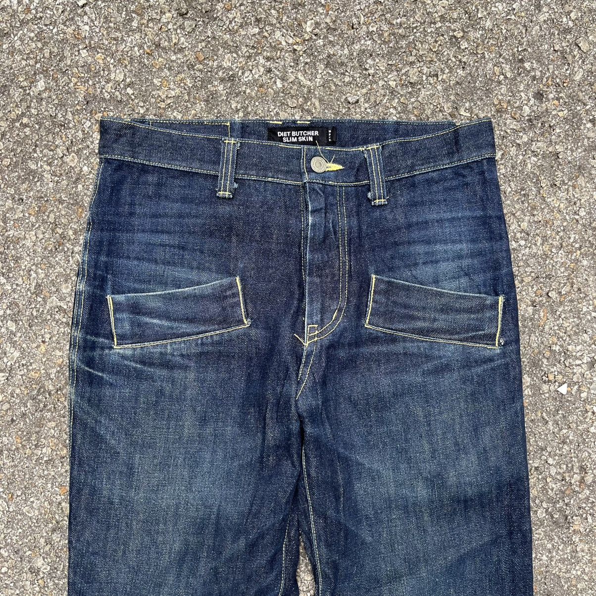 Diet Butcher Slim Skin Diet Butcher Slim Skin Jeans Bush Pant Faded Japanese Denim Size US 30 / EU 46 - 3 Thumbnail