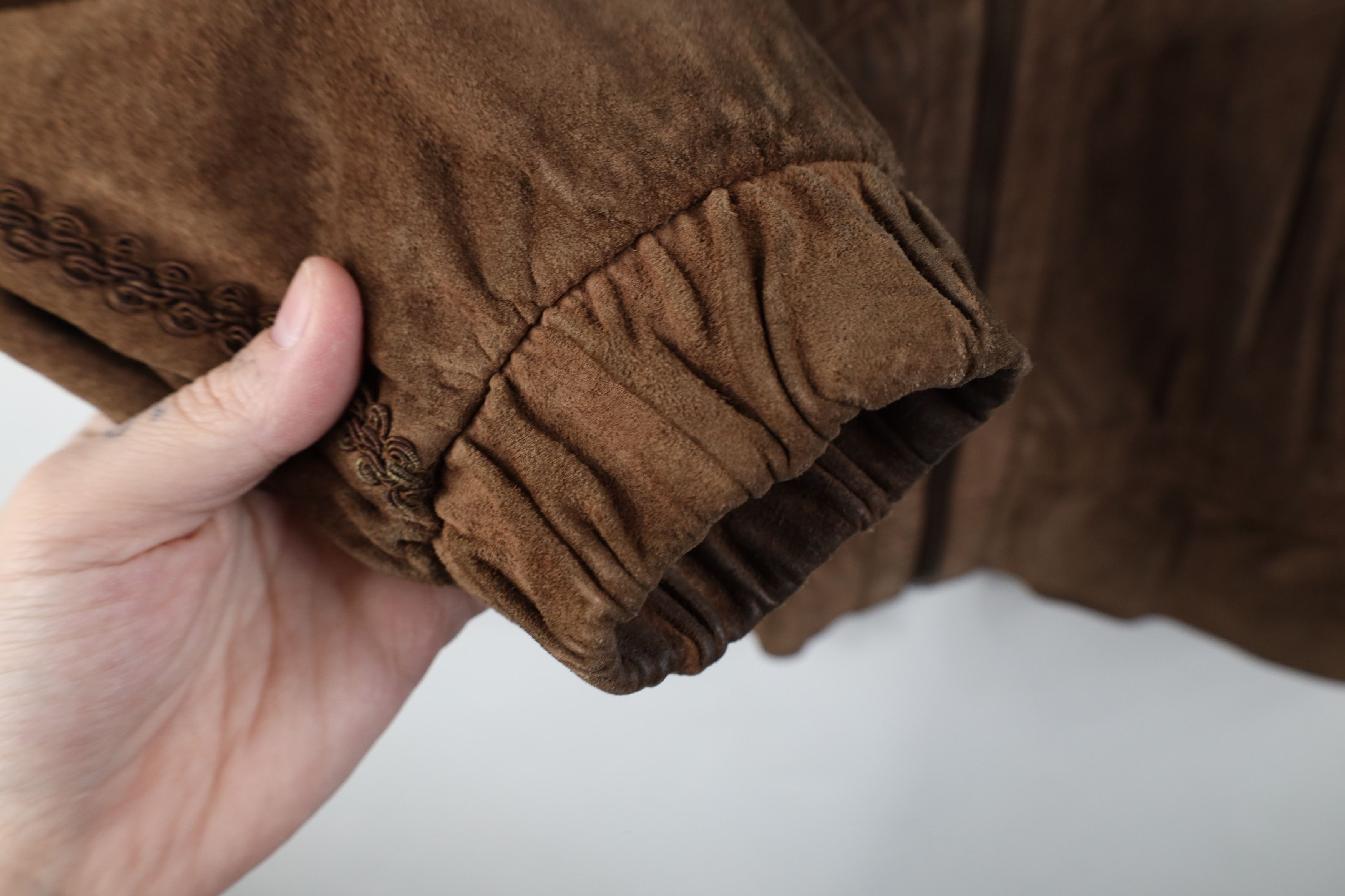 Vintage Vintage 90s Streetwear Patchwork Suede Leather Jacket Size L / US 10 / IT 46 - 8 Thumbnail