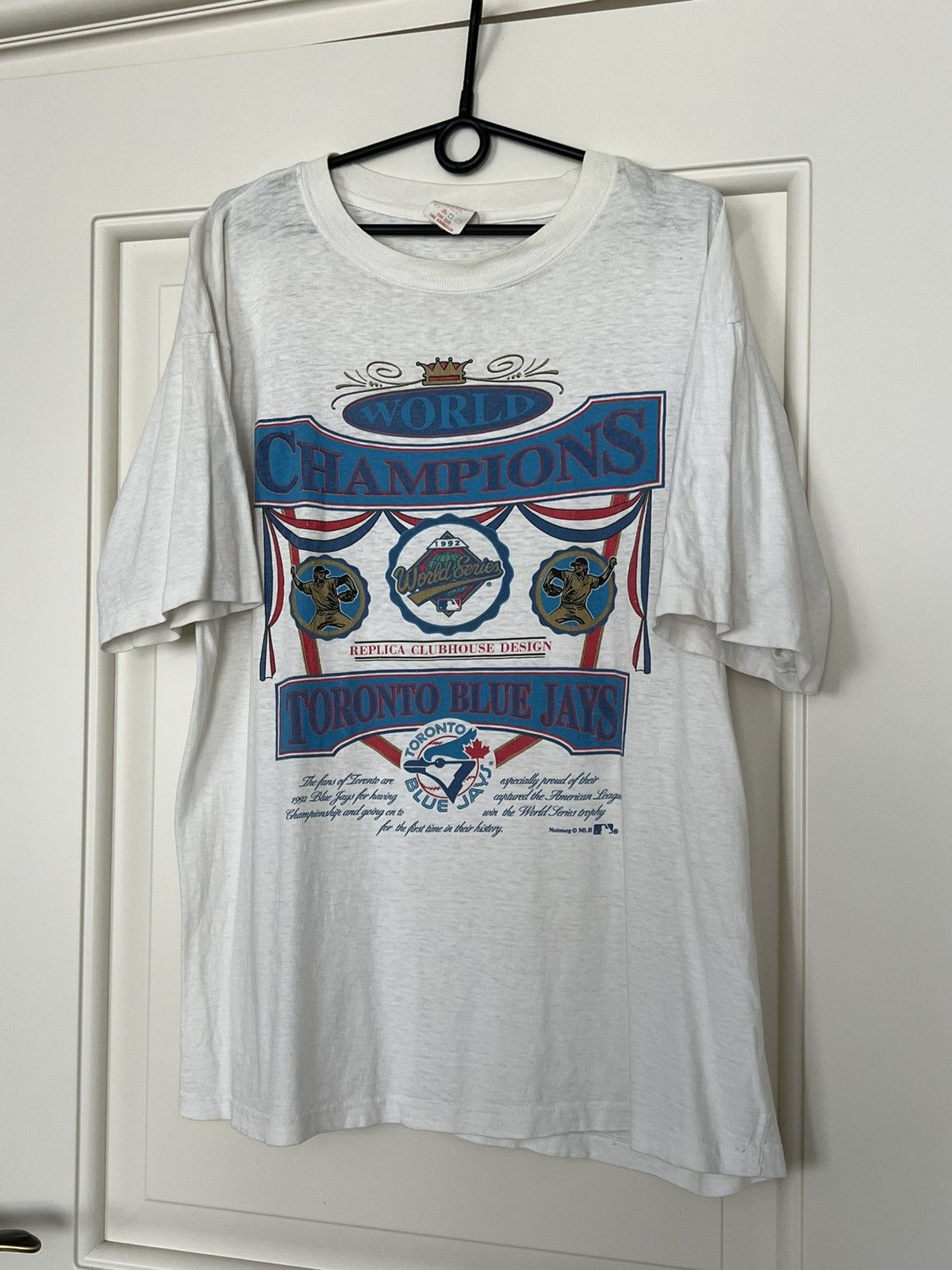 MLB Vintage 1992 Toronto Blue Jays Champions T-Shirt MLB Size US XL / EU 56 / 4 - 1 Thumbnail