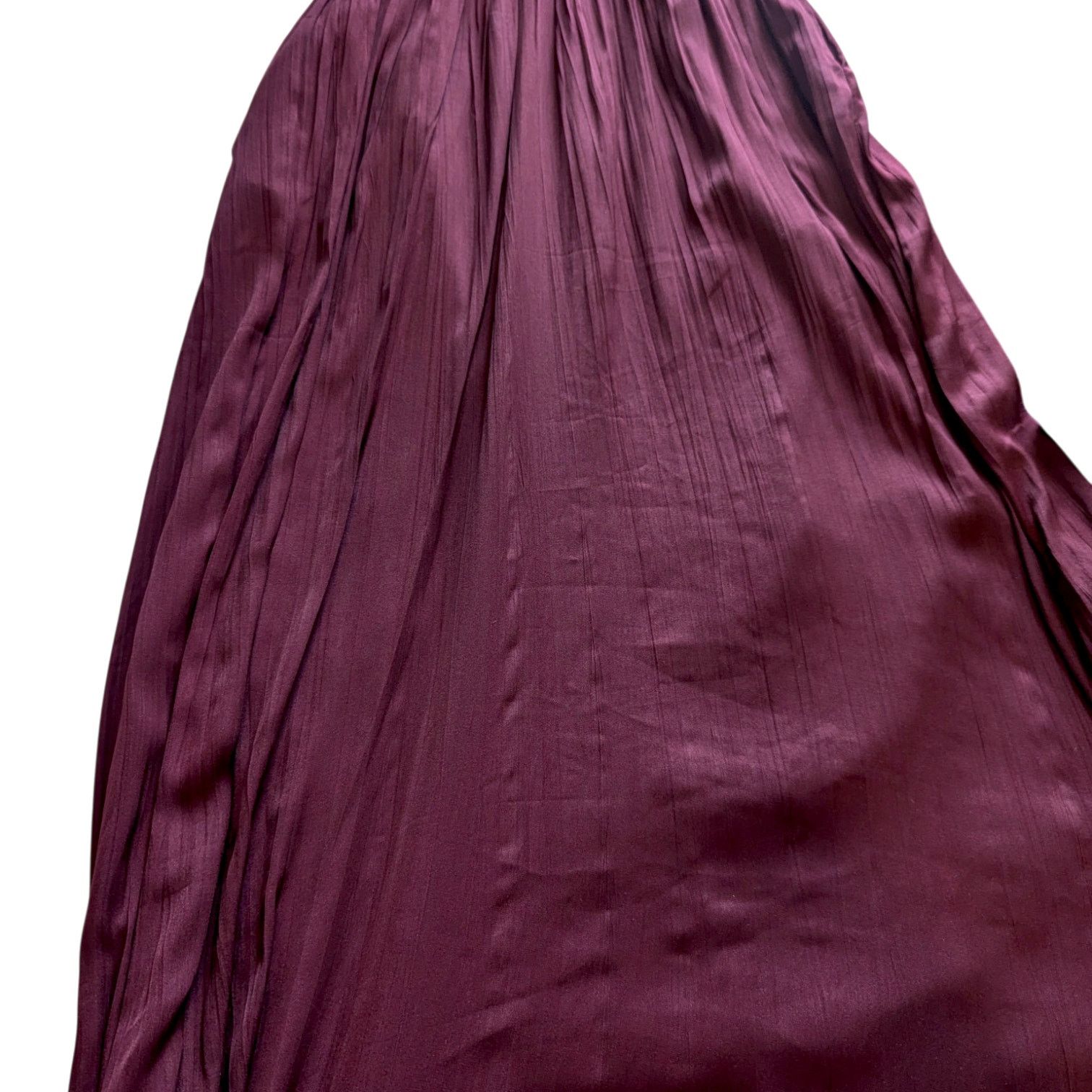 Other Taylor Twofer Burgundy Knit Satin Pleated Maxi Dress S Size S / US 4 / IT 40 - 5 Thumbnail