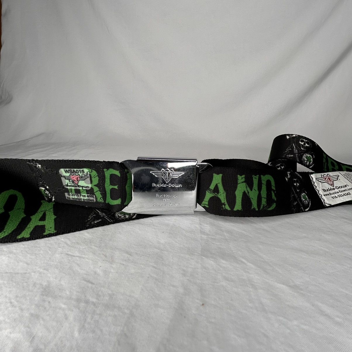 Vintage Ireland Green Skulls Graphic Buckle Down Belt Size ONE SIZE - 5 Thumbnail
