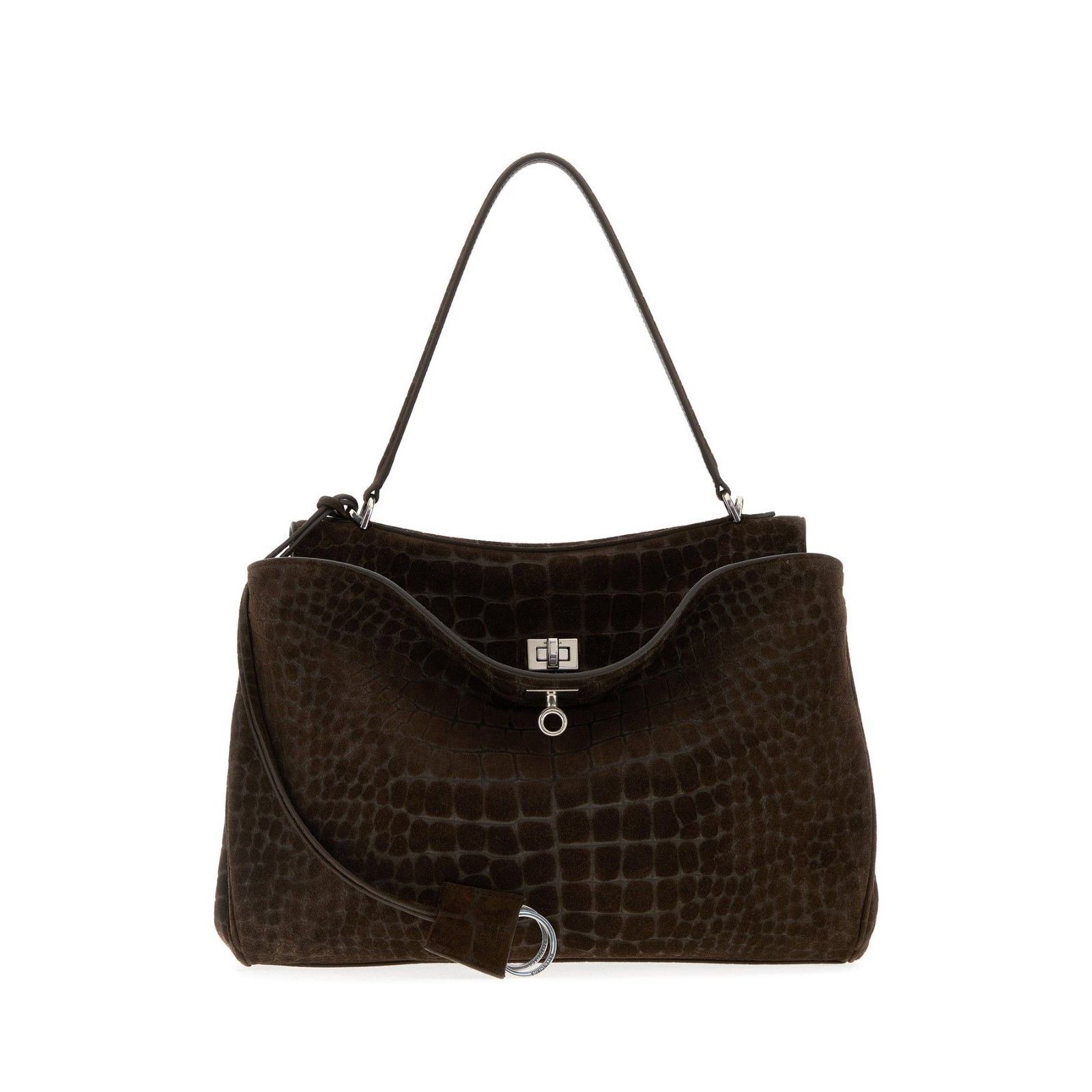 Balenciaga BALENCIAGA Rodeo Medium Dark Brown Suede Shoulder Bag New & Size ONE SIZE - 1 Thumbnail