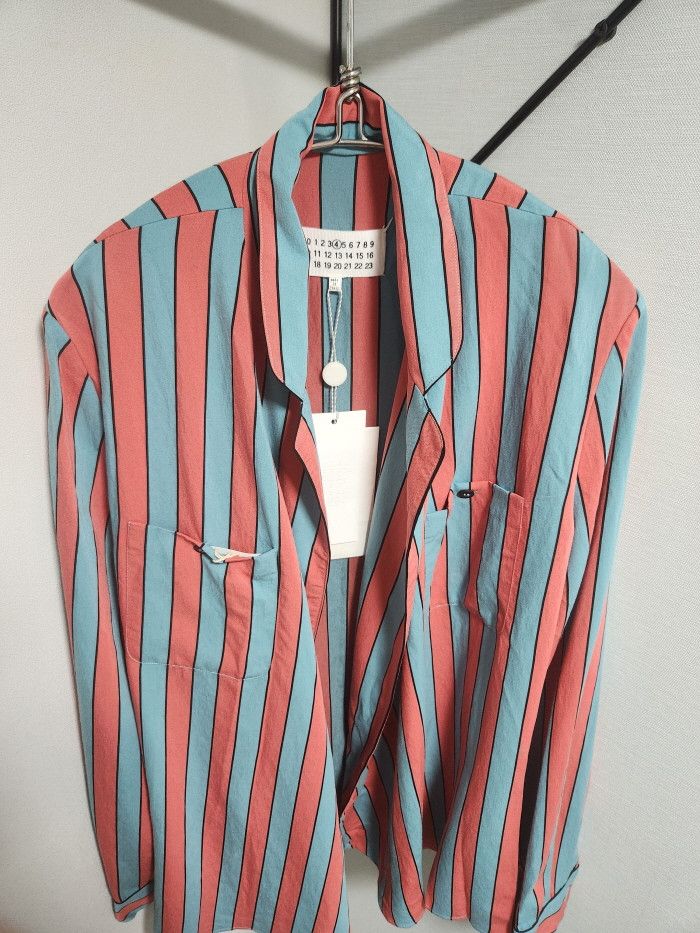 Maison Margiela MAISON MARGIELA Patch-pocket striped crossover jacket Size XS / US 0-2 / IT 36-38 - 2 Thumbnail