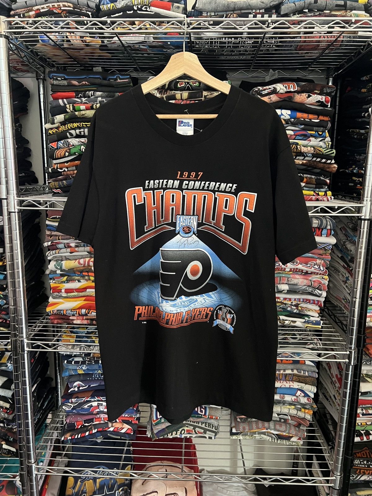 Pro Player Autographed 1997 Murray Philadelphia Flyers Stanley Cup NHL Size US L / EU 52-54 / 3 - 1 Thumbnail
