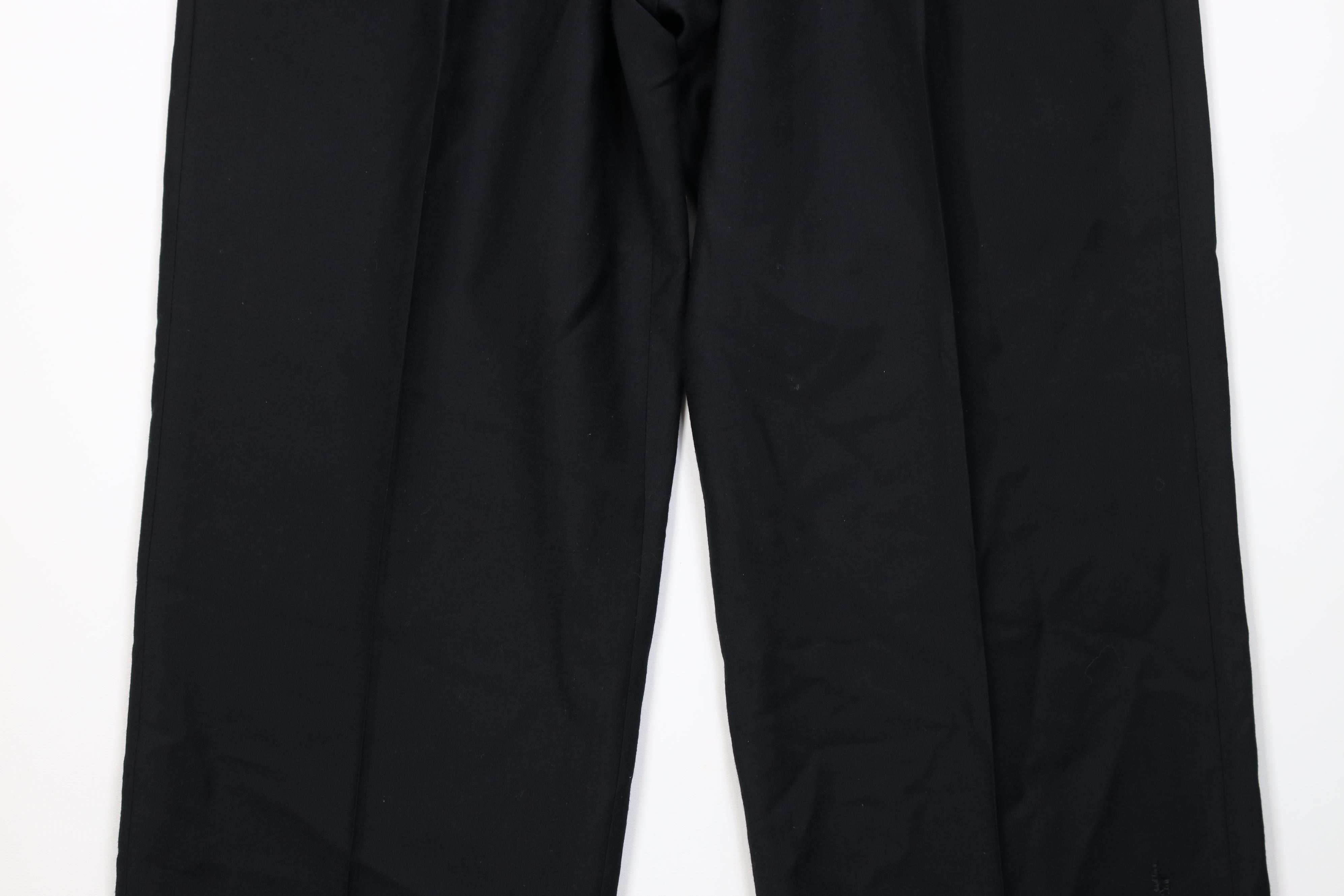 Vintage Vintage 90s Streetwear Wool Knit Wide Leg Chino Pants Black Size US 38 / EU 54 - 3 Thumbnail