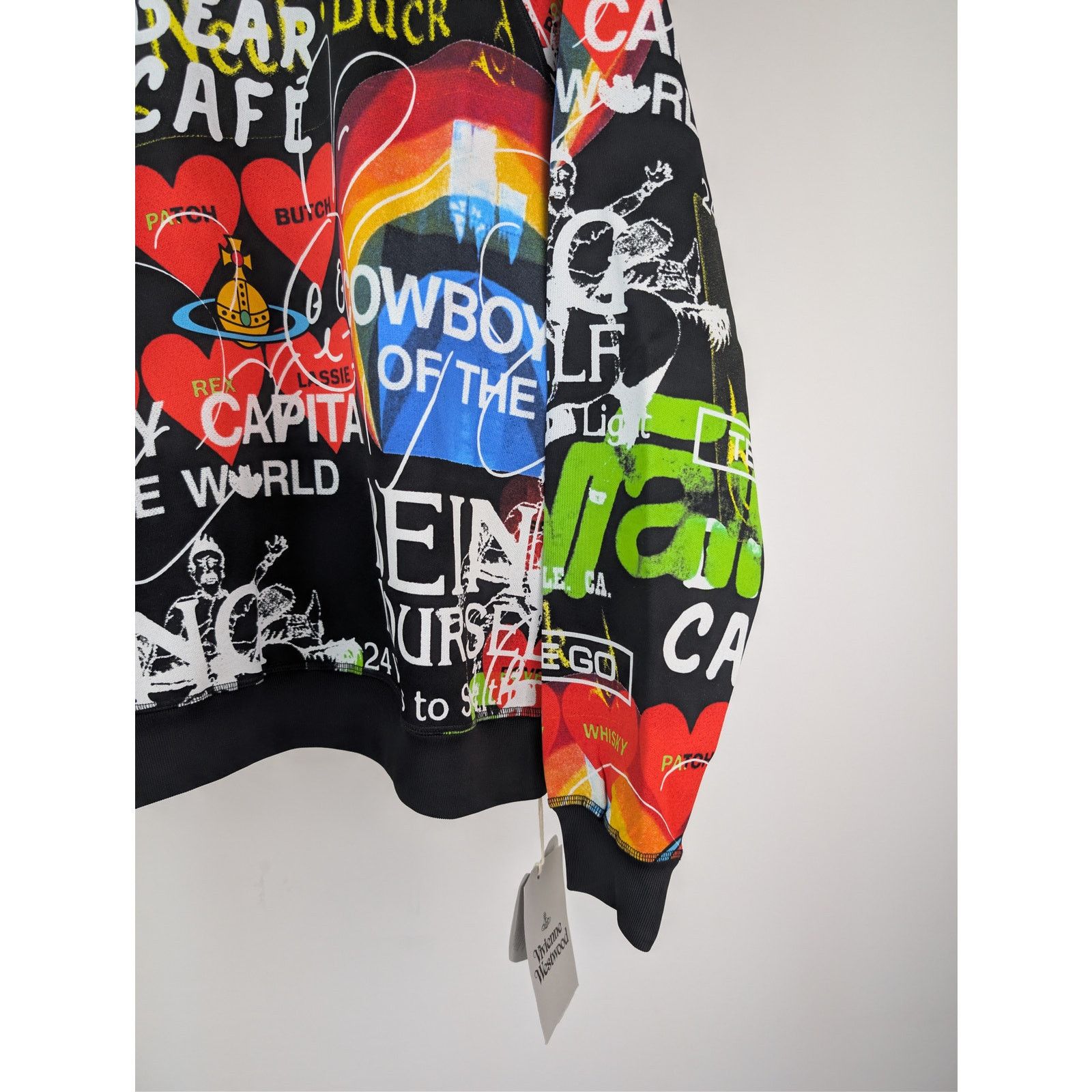 Vivienne Westwood o1rshd1 Organic Cotton Crewneck Graffiti Print Sweater Size US M / EU 48-50 / 2 - 5 Thumbnail