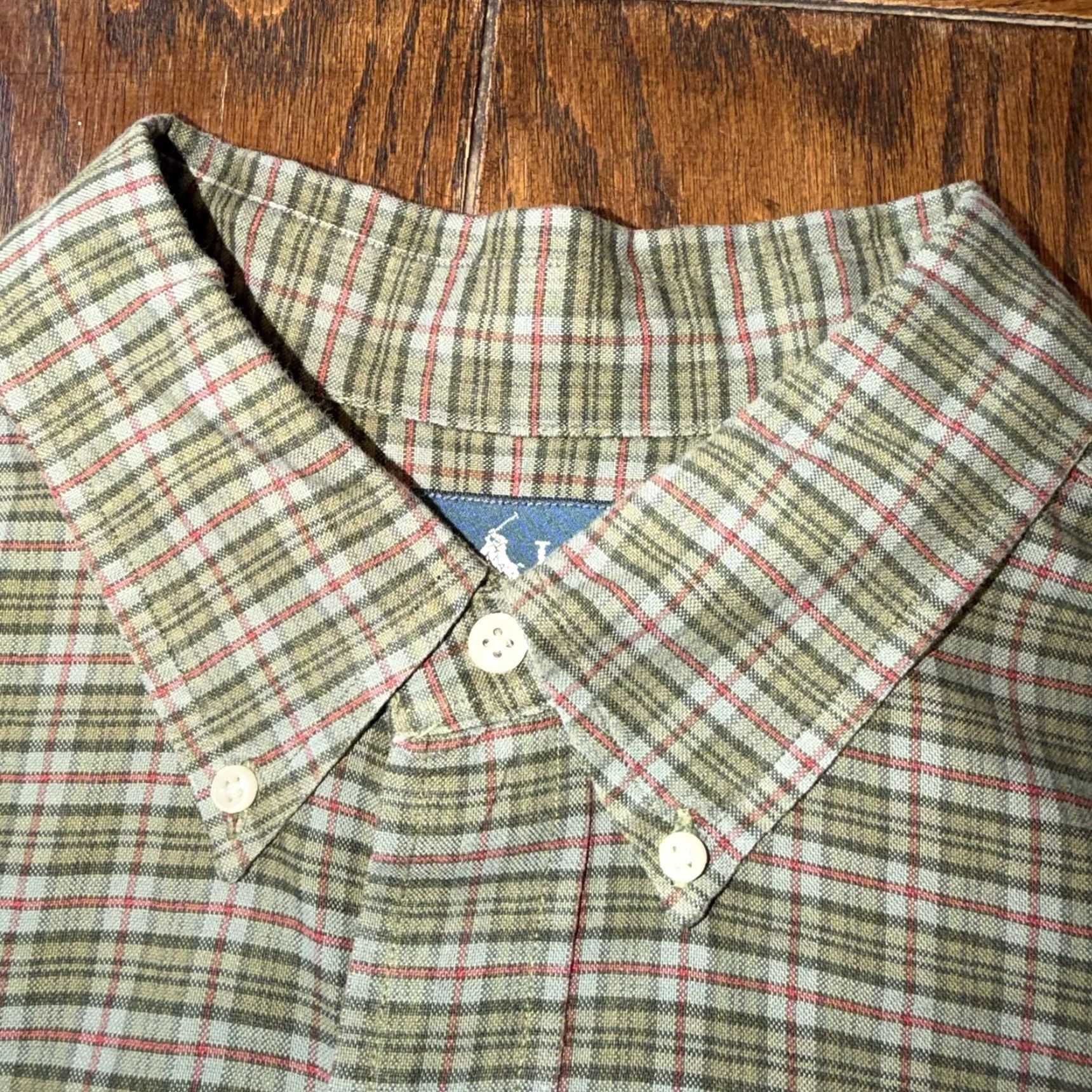 Polo Ralph Lauren Polo Ralph Lauren Shirt Plaid Oxford Classic Fit Green Red 2XB Big Mens Button-Down All Seasons Size US XXL / EU 58 / 5 - 4 Thumbnail