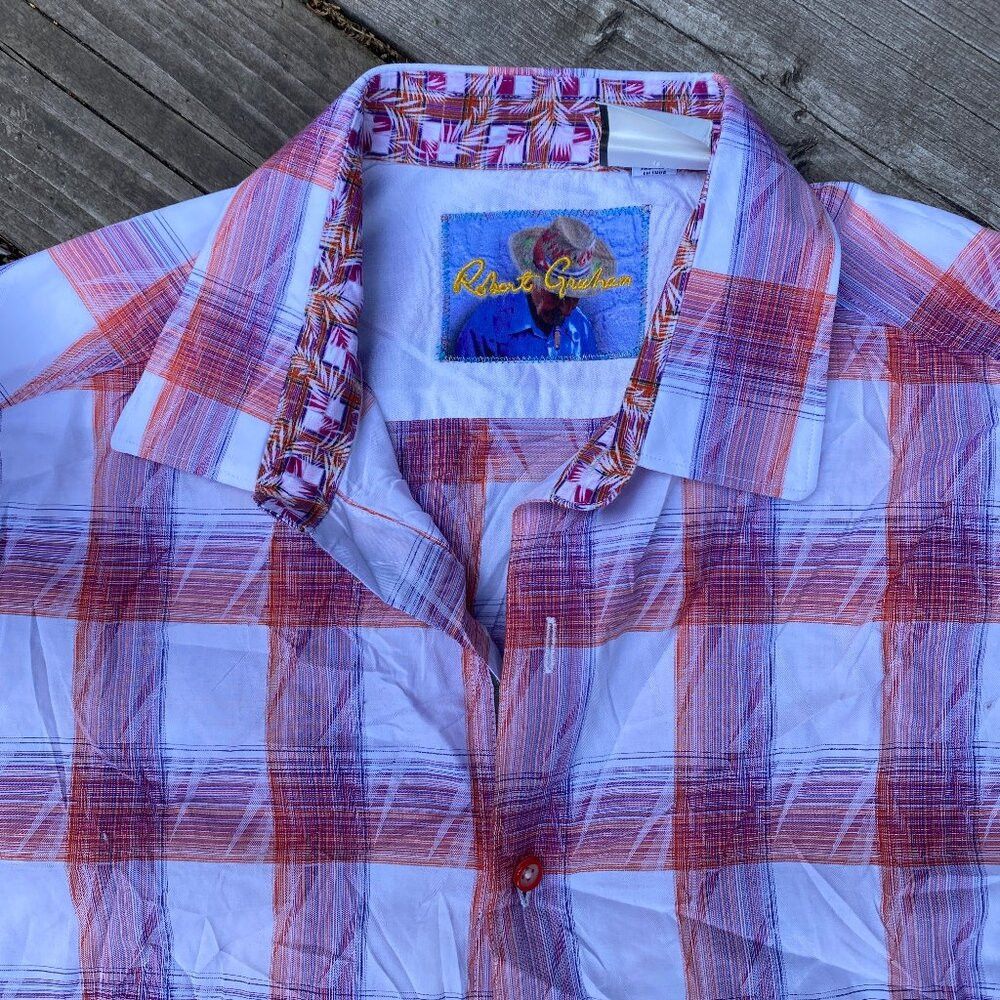 Robert Graham Robert Graham Torres Short Sleeve Egyptian Cotton Shirt Lar Size US L / EU 52-54 / 3 - 1 Thumbnail