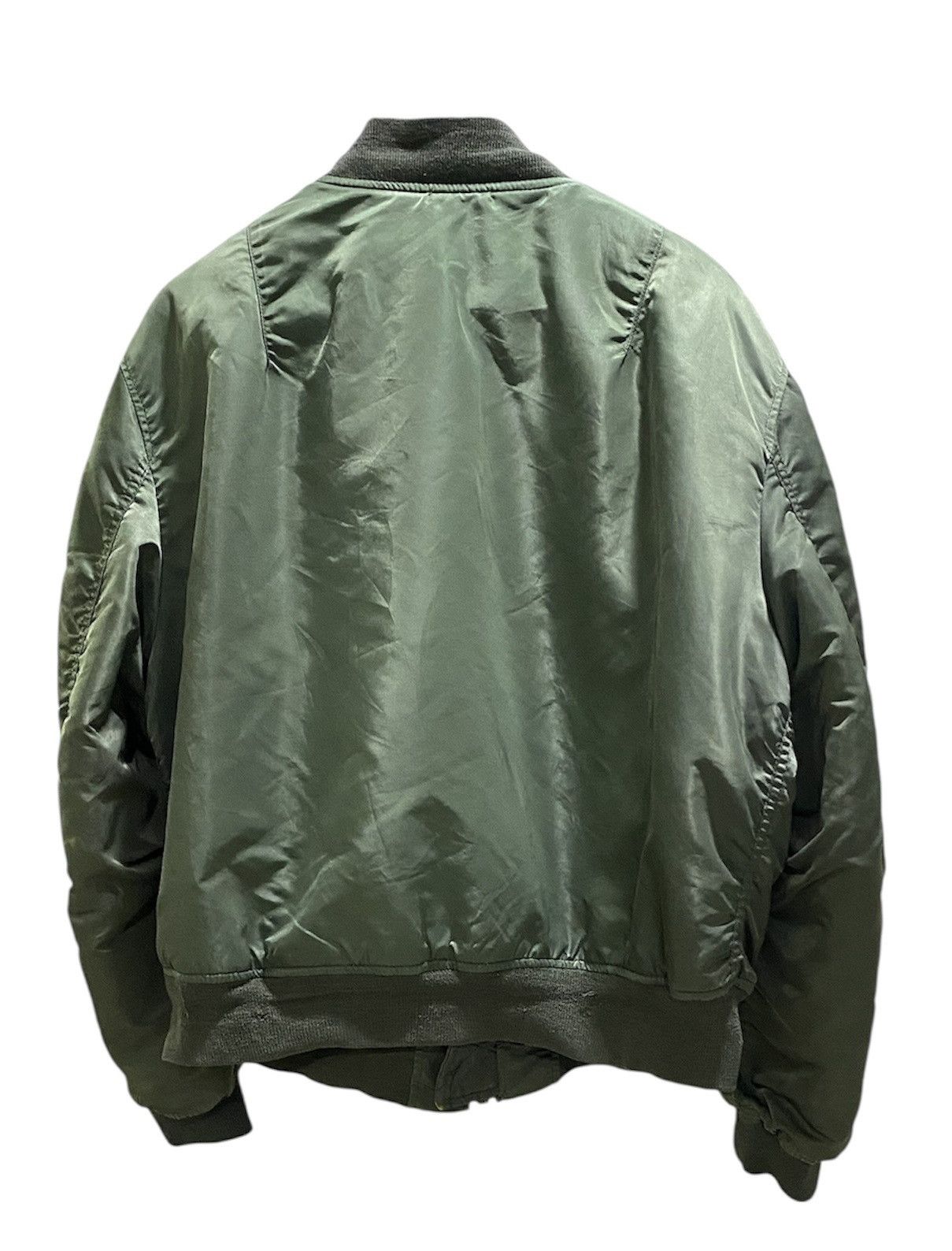 Alpha Industries Vintage Alpha industries Ma-1 Bomber Jacket Olive Green Size US XL / EU 56 / 4 - 2 Thumbnail