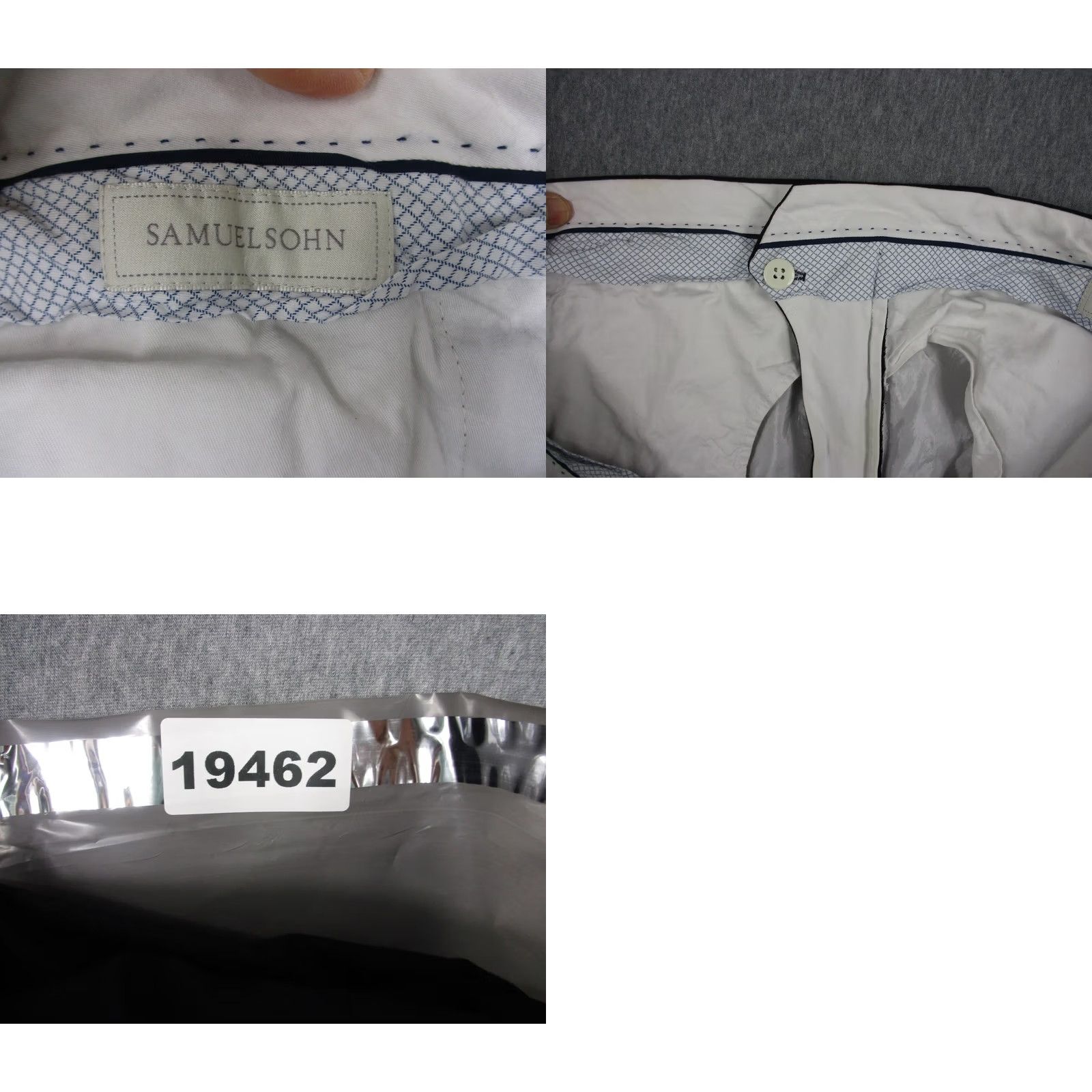 Vintage Samuelsohn Pants Mens 40x28 Gray Wool Flat Front Straight Dress Slacks Business Size US 40 / EU 56 - 8 Thumbnail