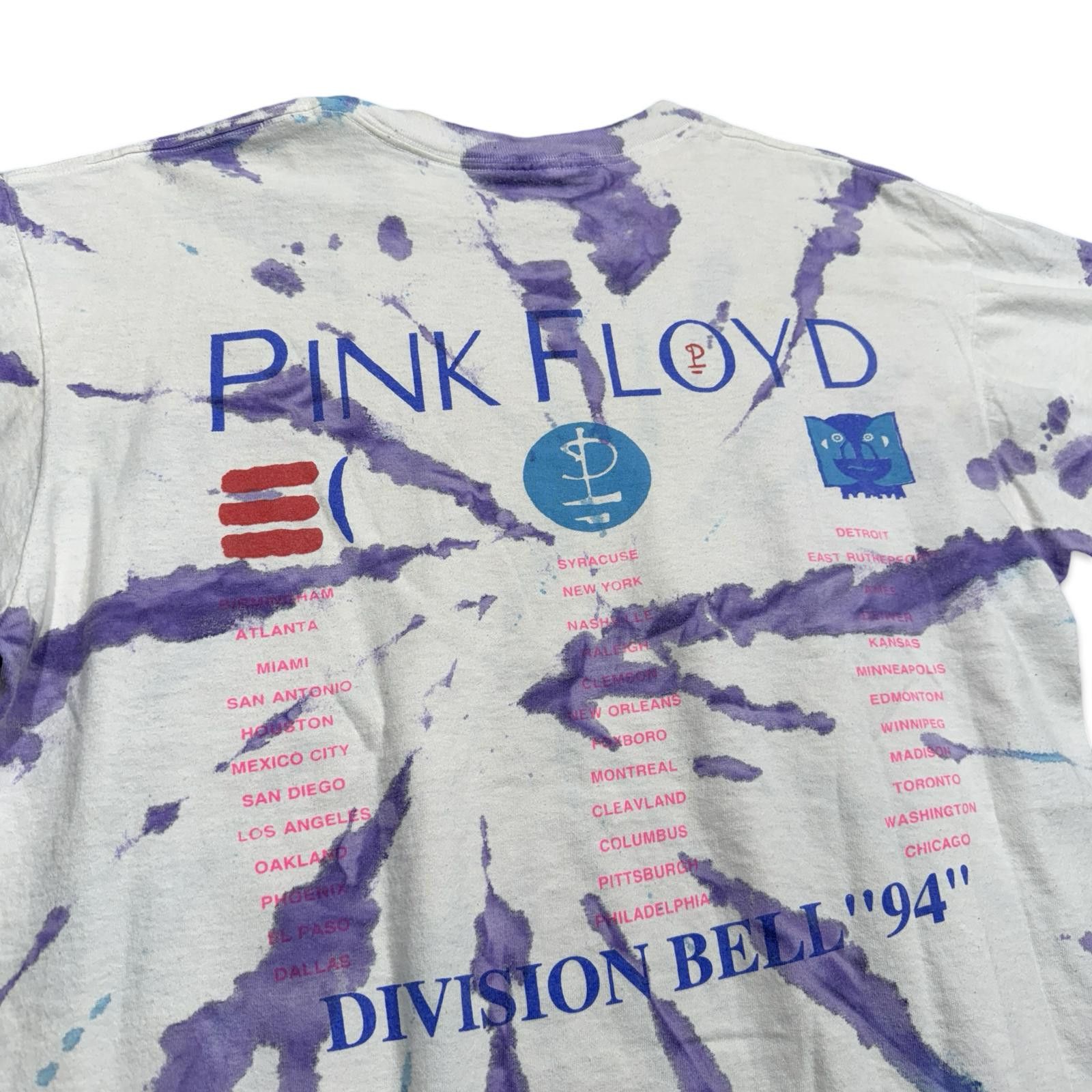 Pink Floyd Vintage Pink Floyd Division Bell '94 Tie-Dye T-Shirt Size US XL / EU 56 / 4 - 4 Thumbnail