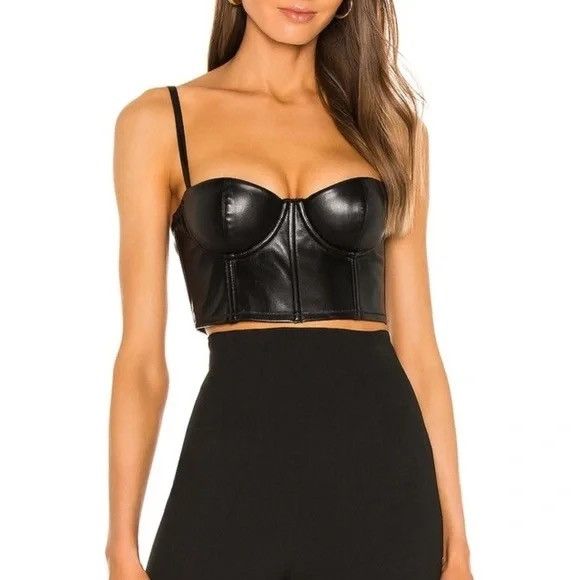 Fleur du Mal Fleur Du Mal Faux Leather Bustier top Size XS / US 0-2 / IT 36-38 - 9 Thumbnail