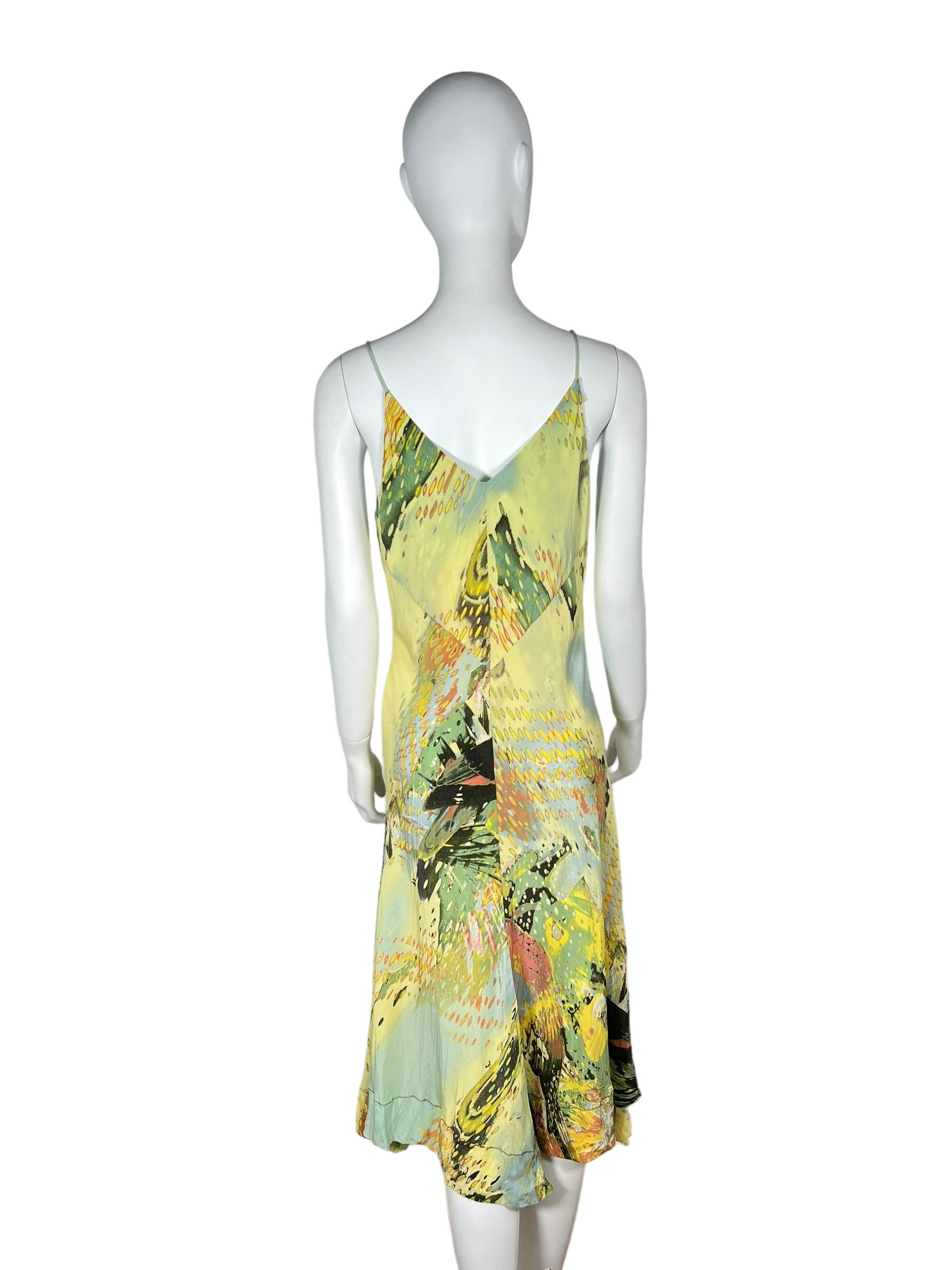 Roberto Cavalli Roberto Cavalli 1990s Parrot & Jungle Dress Size L / US 10 / IT 46 - 3 Thumbnail