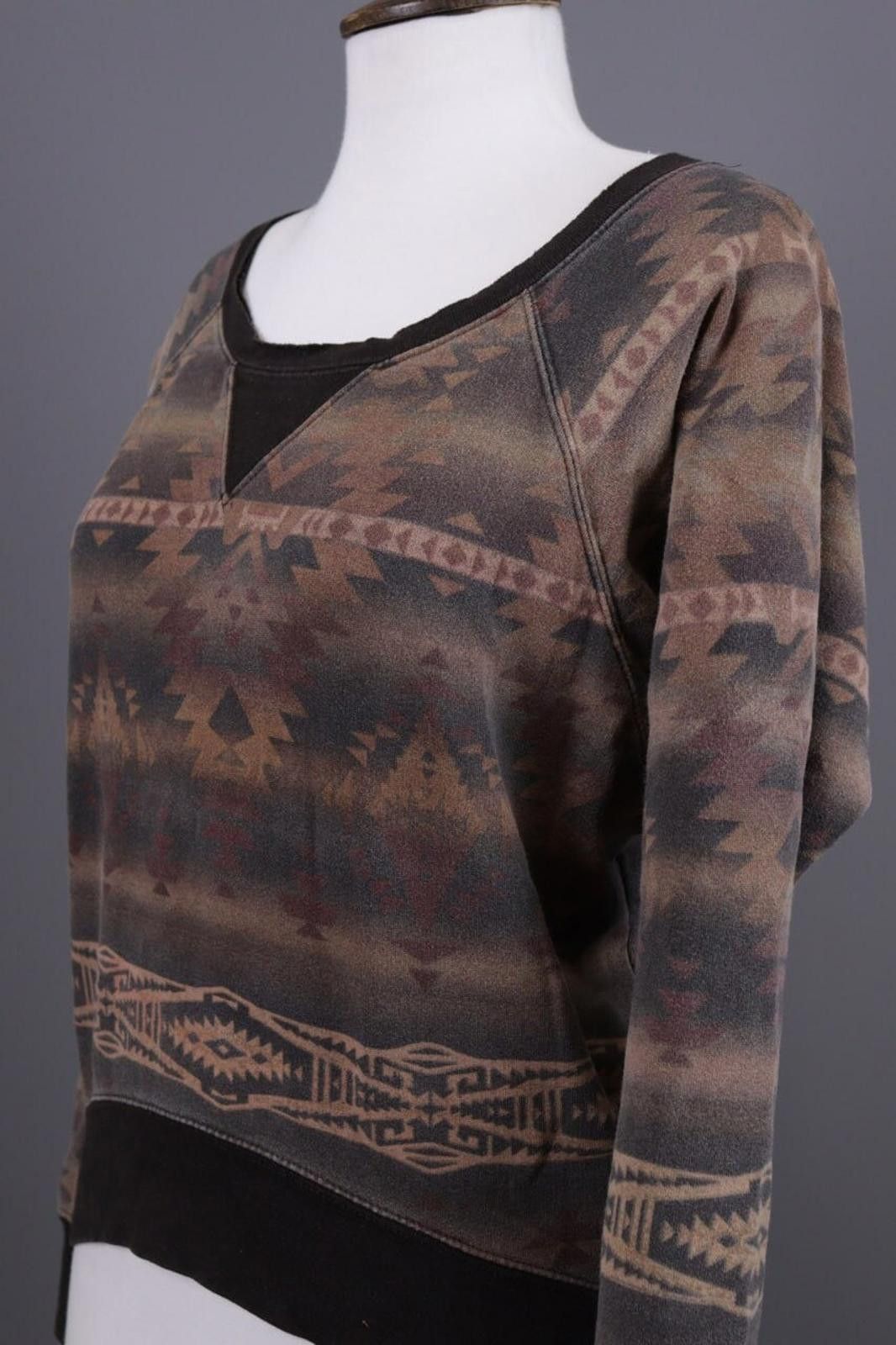 Denim & Supply Ralph Lauren Denim & Supply Ralph Lauren Brown Aztec Knit Sweater Sz XS Size XS / US 0-2 / IT 36-38 - 5 Thumbnail