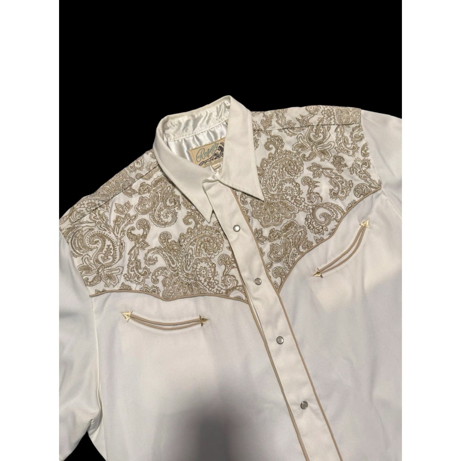 Roper VINTAGE Roper Denver Mens Western Shirt Embroidered Long Sleeve Pearl Snap Cowboy XL Size US XL / EU 56 / 4 - 3 Thumbnail