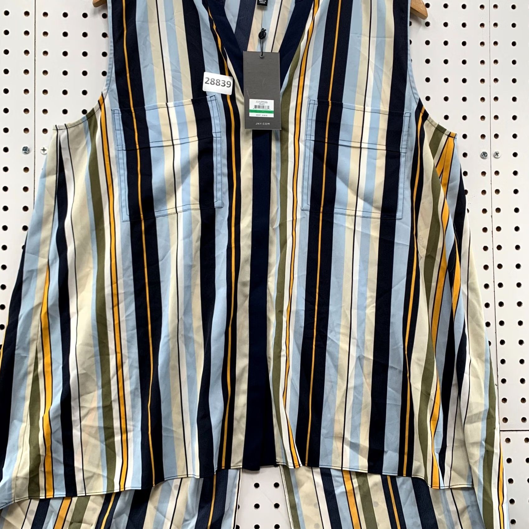 Jones New York Jones New York Sleeveless Blouse Womens Large Striped Open Back NWT 21.5X25 Size L / US 10 / IT 46 - 6 Thumbnail
