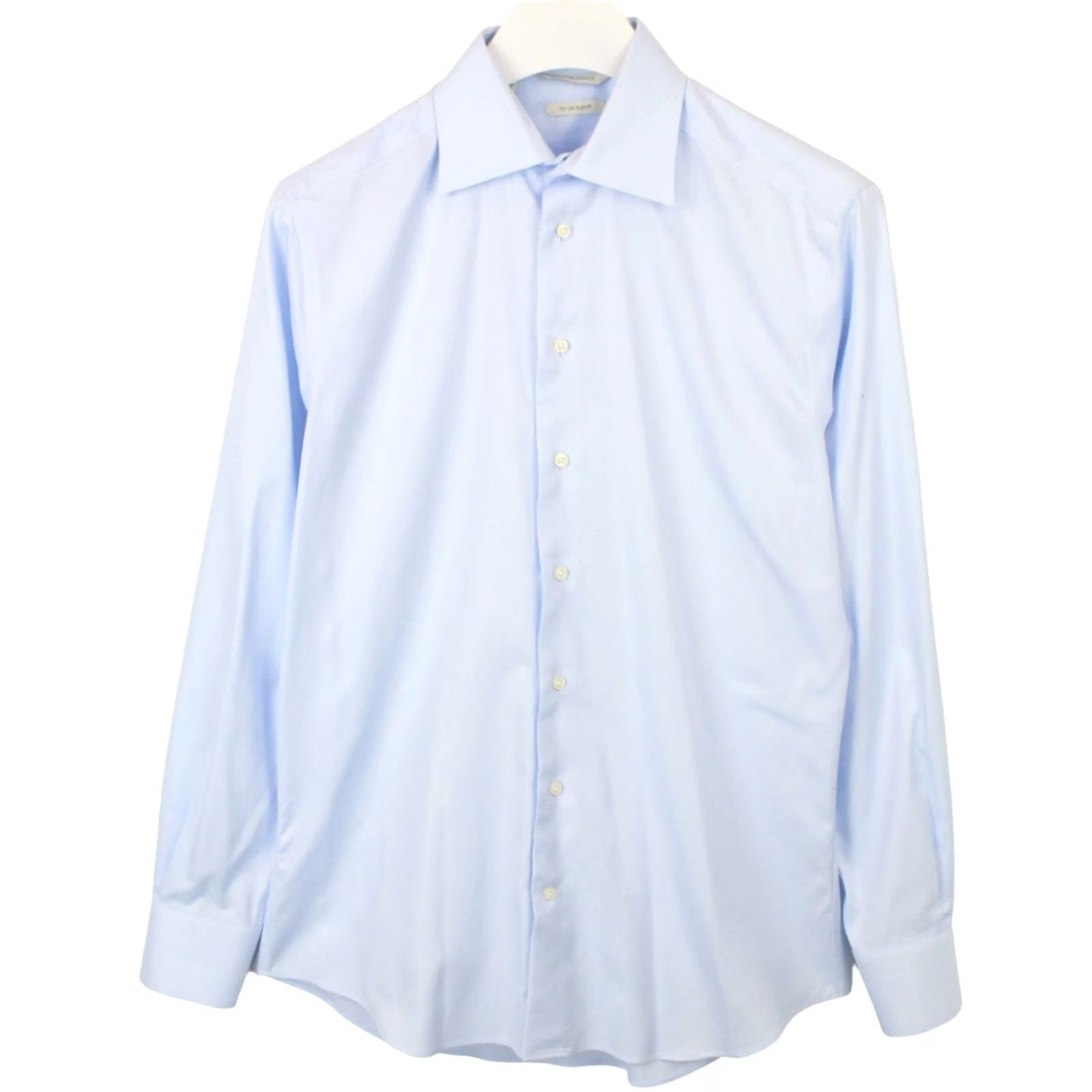 Suitsupply Suitsupply Slim Fit Formal Shirt Men's 39 / 15 1/2 Button Up Spread Blue Patterned Dress Shirt Button-Up Long Sleeve Cuffs Size 40R - 2 Thumbnail