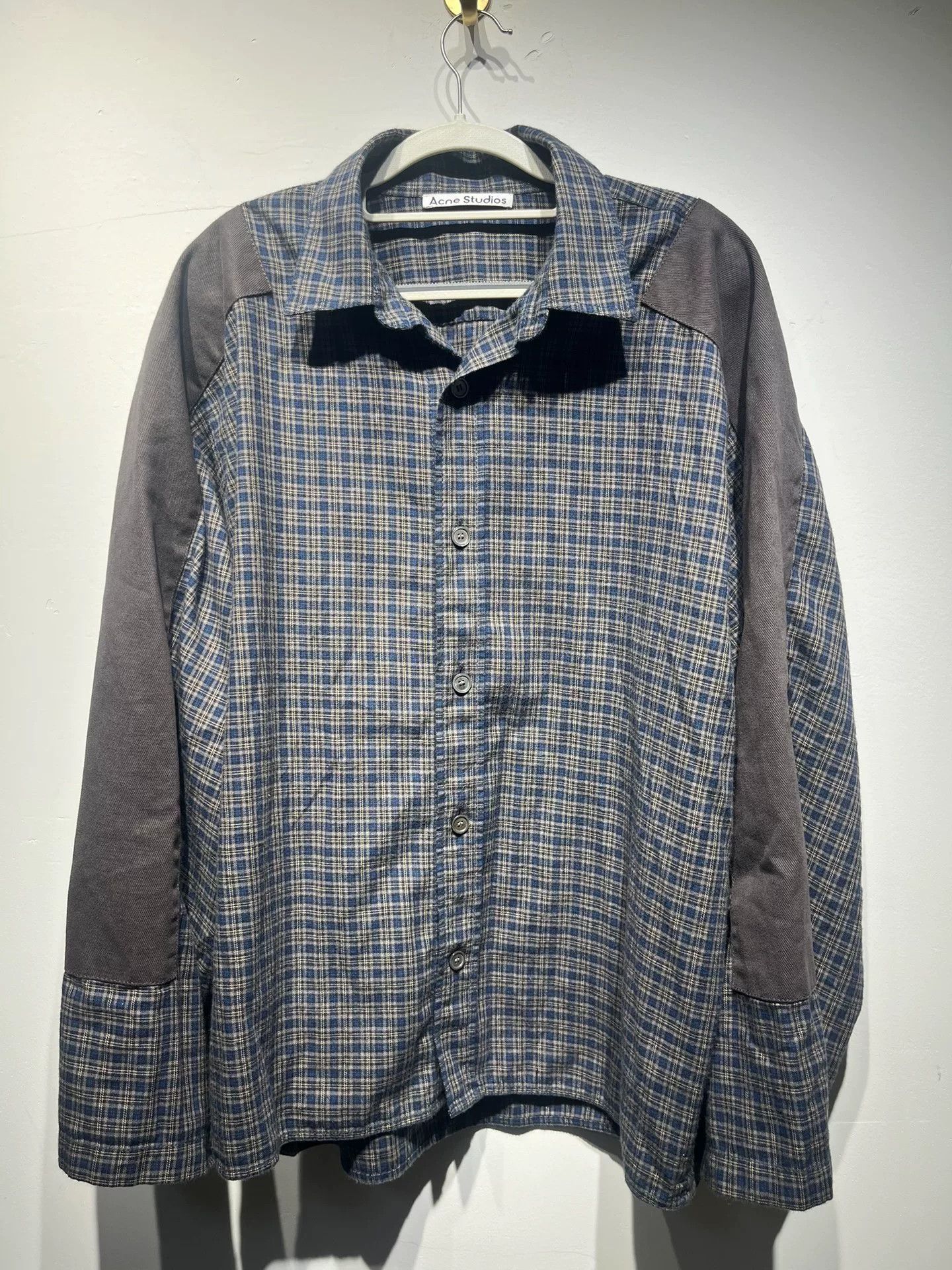 Acne Studios Acne Studios Patchwork Plaid Blue Shirt 44 Men Size US L / EU 52-54 / 3 - 1 Thumbnail