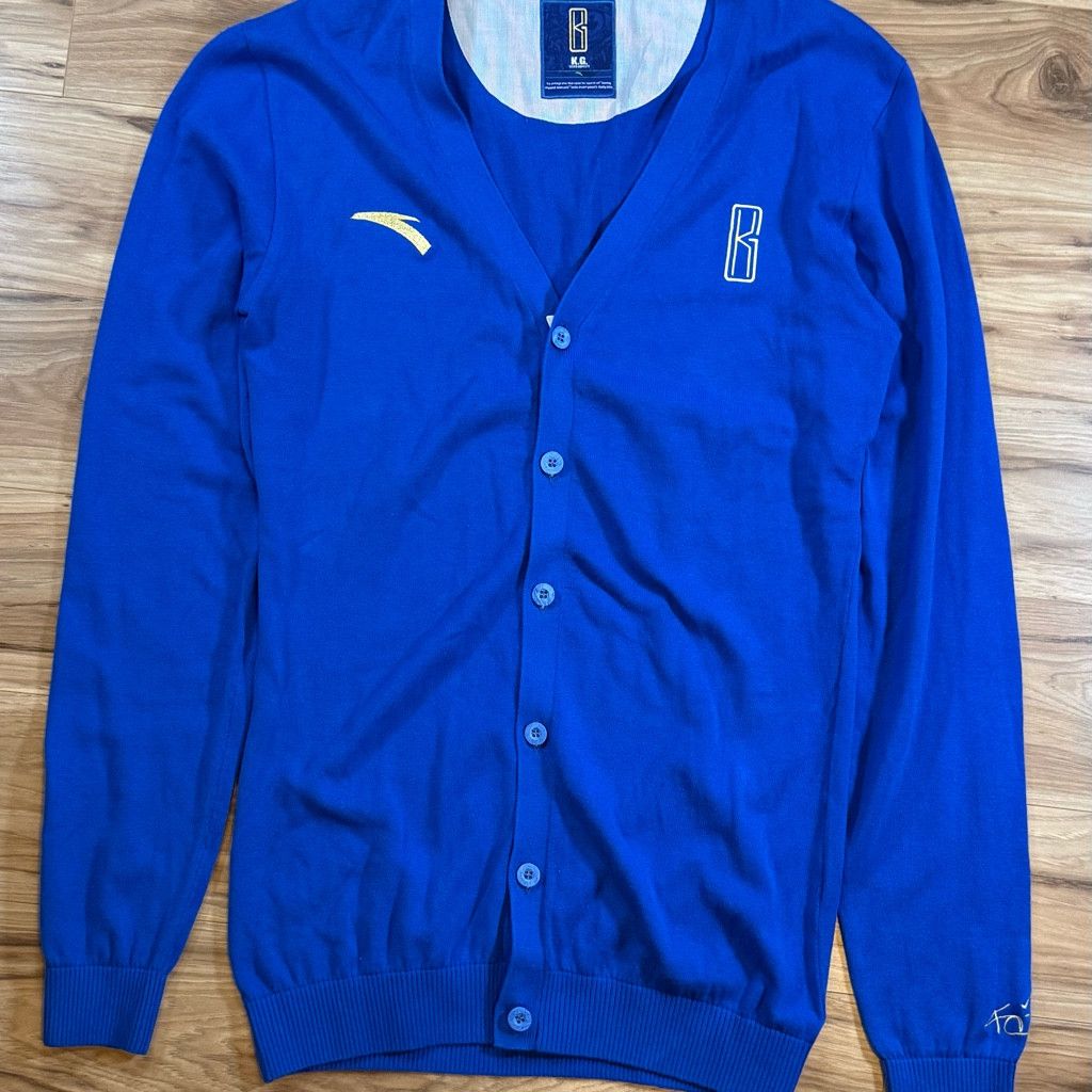 Jordan Brand ANTA Men’s L Kevin Garnett Wool Cardigan Blue Sweater Size US L / EU 52-54 / 3 - 1 Thumbnail