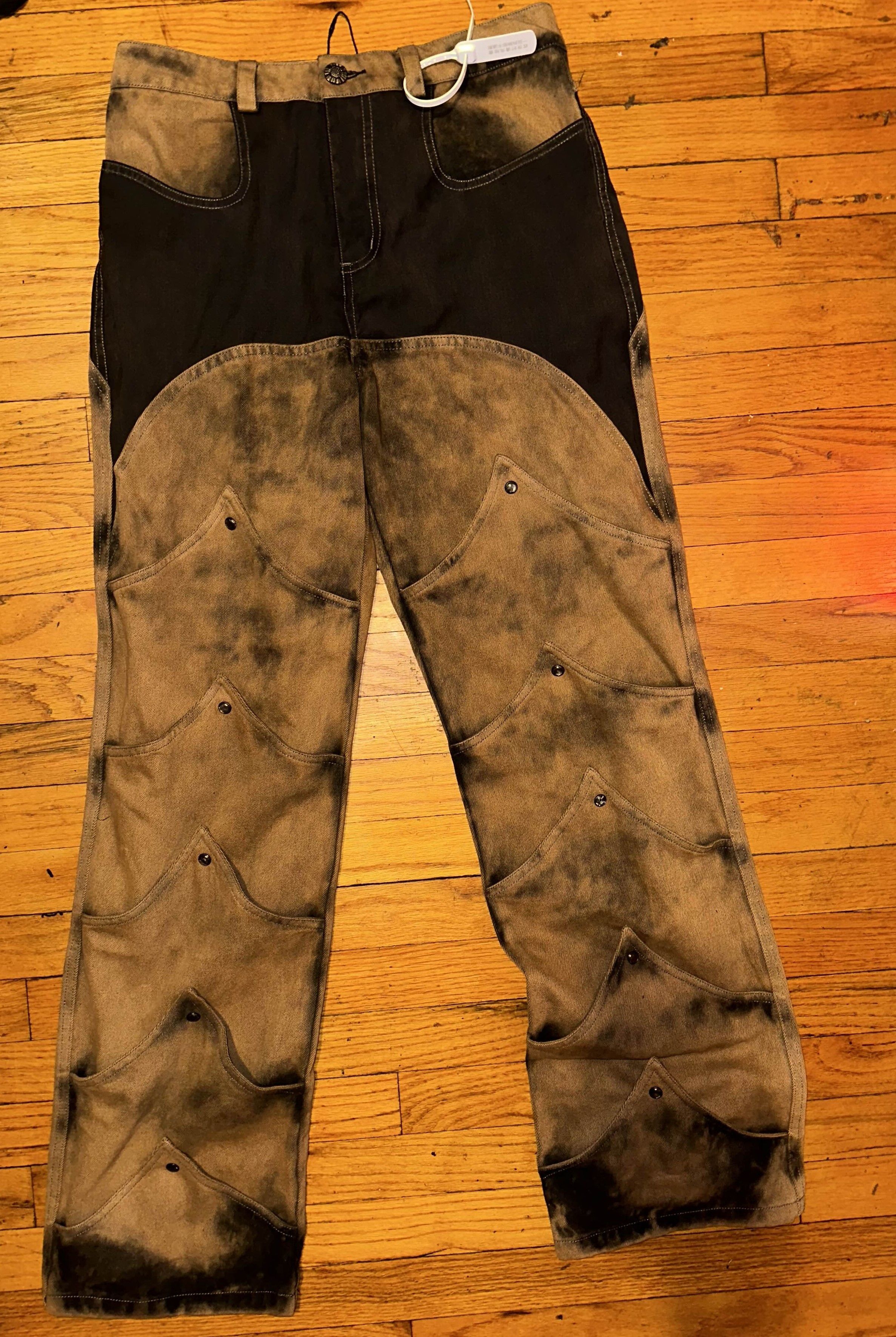 Other Brown and Black Cowboy Pants Size US 34 / EU 50 - 3 Thumbnail