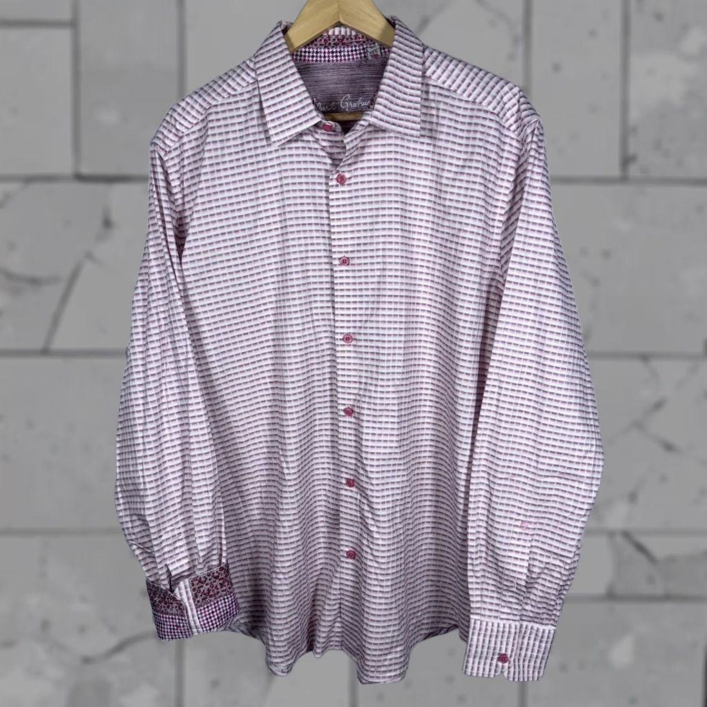 Robert Graham Robert Graham Pink Flip Cuff Long Sleeve Button Up Shirt Mens XXL Size Pink Short Description Not Included Size US XL / EU 56 / 4 - 1 Thumbnail