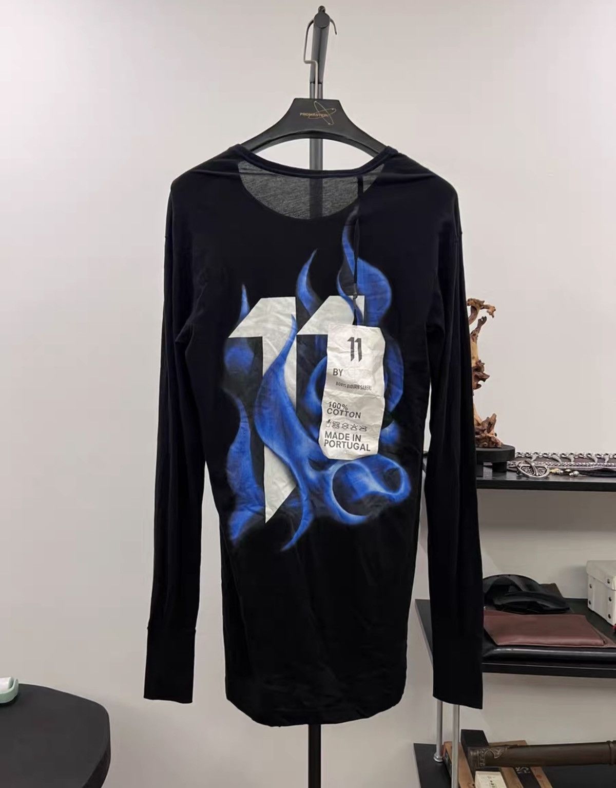 11 By Boris Bidjan Saberi 11ByBBS Basic Print Long-Sleeve T-Shirt Size US M / EU 48-50 / 2 - 1 Thumbnail