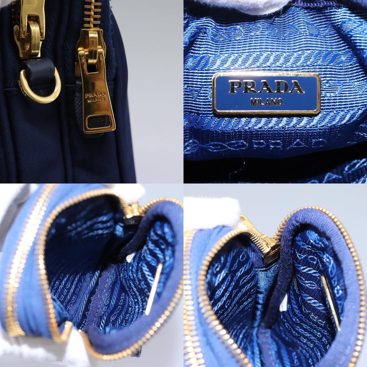 Prada PRADA Shoulder Bag Nylon Blue Gold Size ONE SIZE - 12 Thumbnail