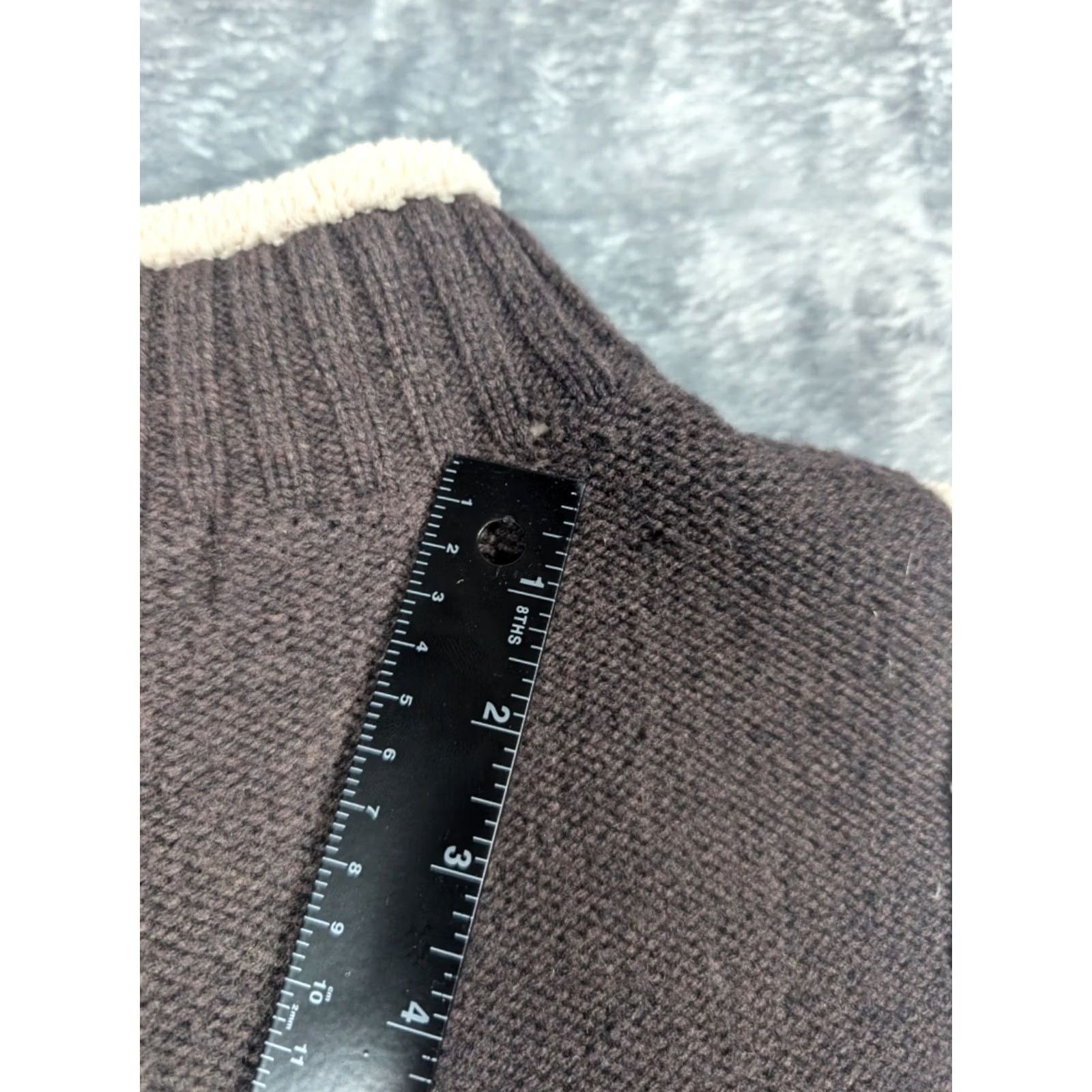 Vintage L.L. Bean Vest Womens Medium Brown Lambswool Sherpa Zip Pockets Outdoor Outdoor Hiking Casual Travel (Brown) Size M / US 6-8 / IT 42-44 - 6 Thumbnail