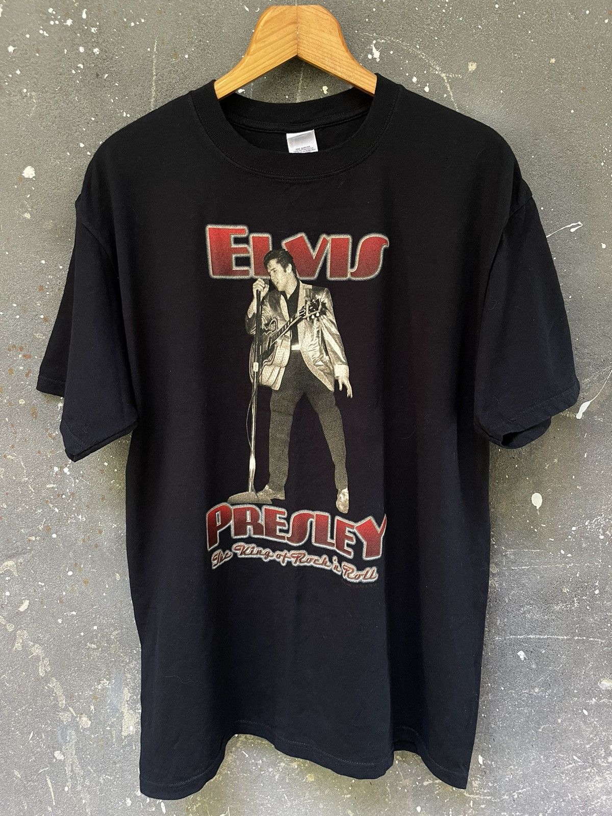 Band Tees Vintage 90’s Elvis Presley T-Shirt The King of Rock in Roll Size US XL / EU 56 / 4 - 1 Thumbnail