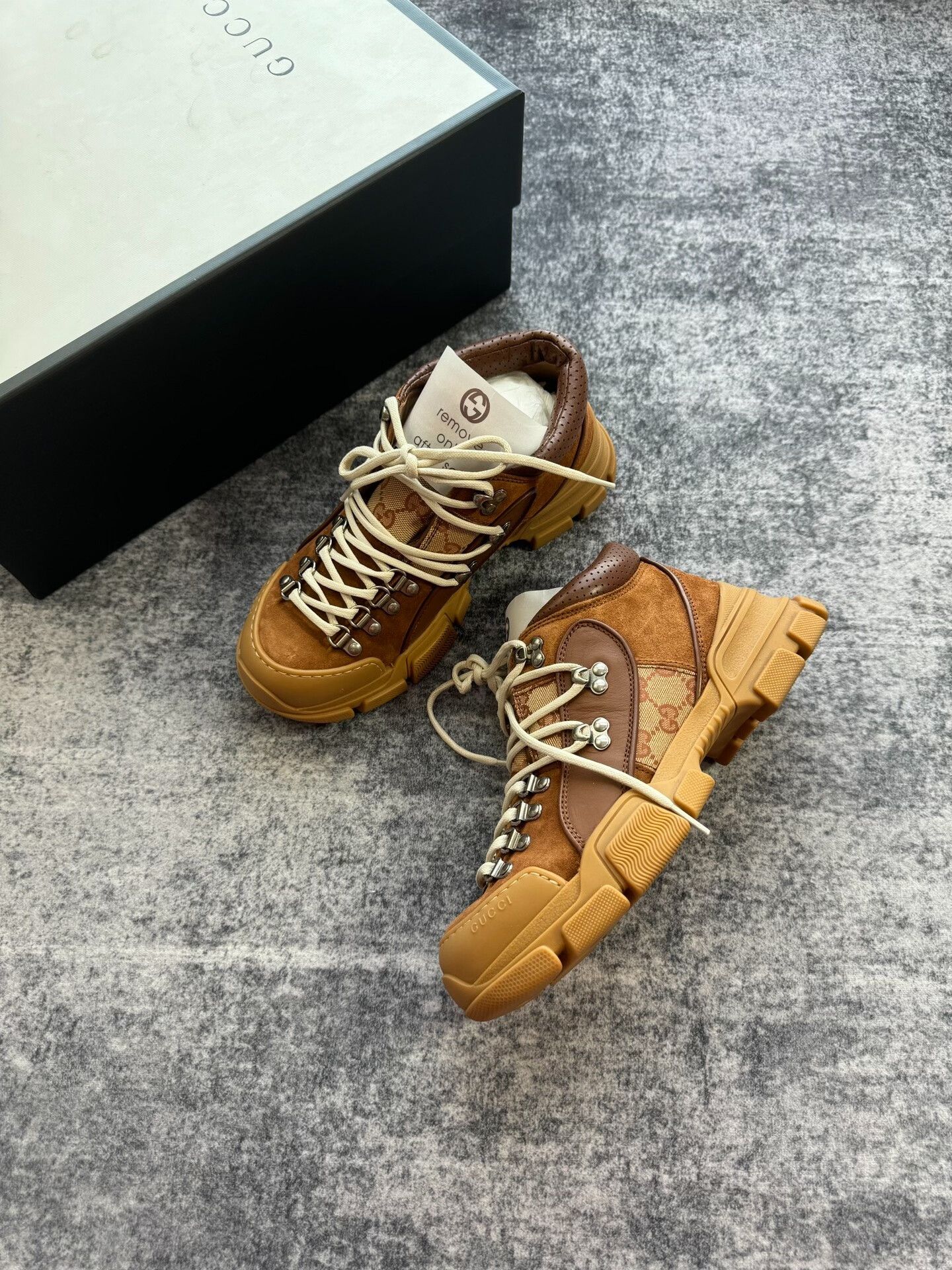Gucci brown suede hiking shoes by gucci Size US 7 / EU 40 - 1 Thumbnail