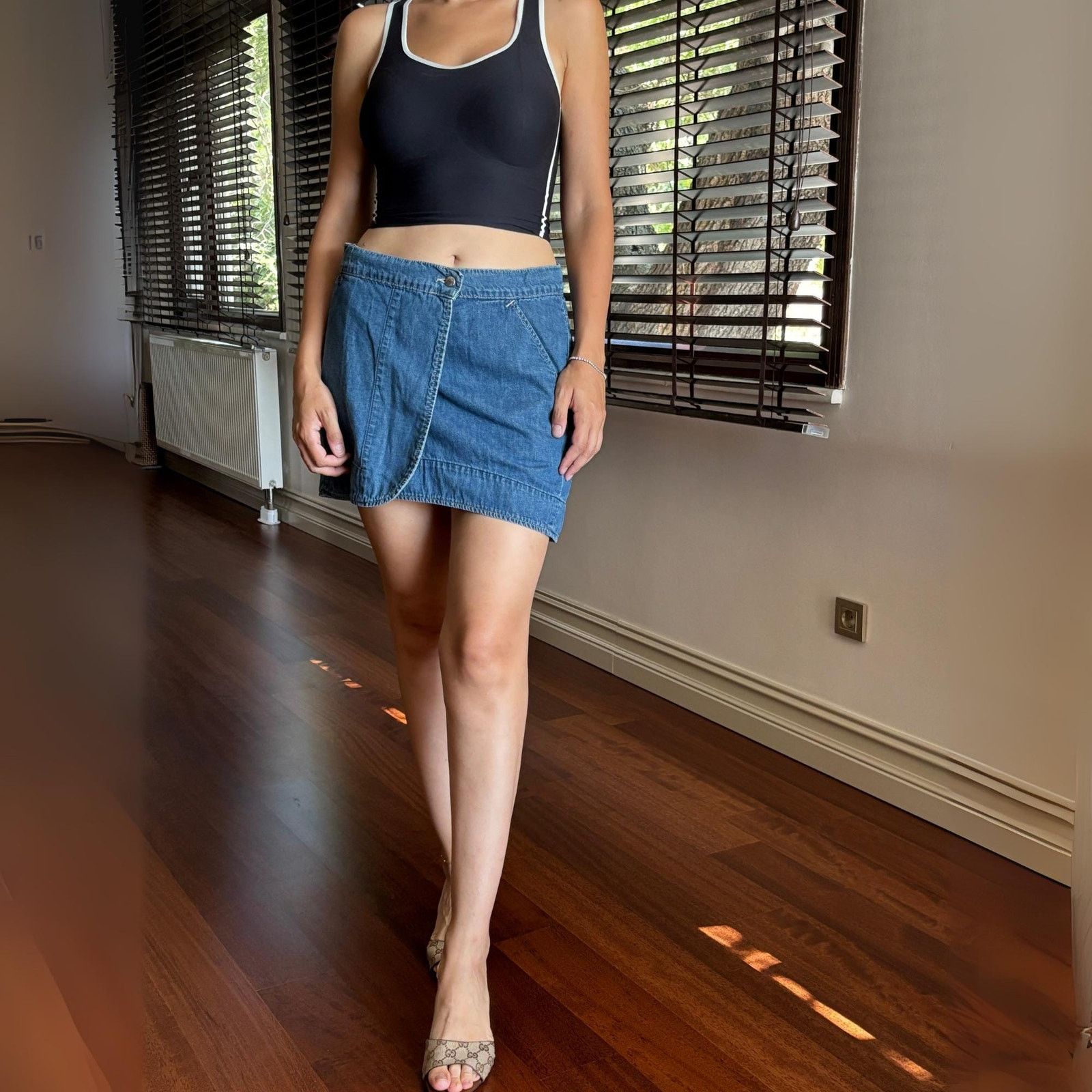 Japanese Brand × Levi's × Levi's Vintage Clothing Levi's Engineered Girls Small A-Line Denim Skirt Y2K Archive Size 27" / US 4 / IT 40 - 1 Thumbnail