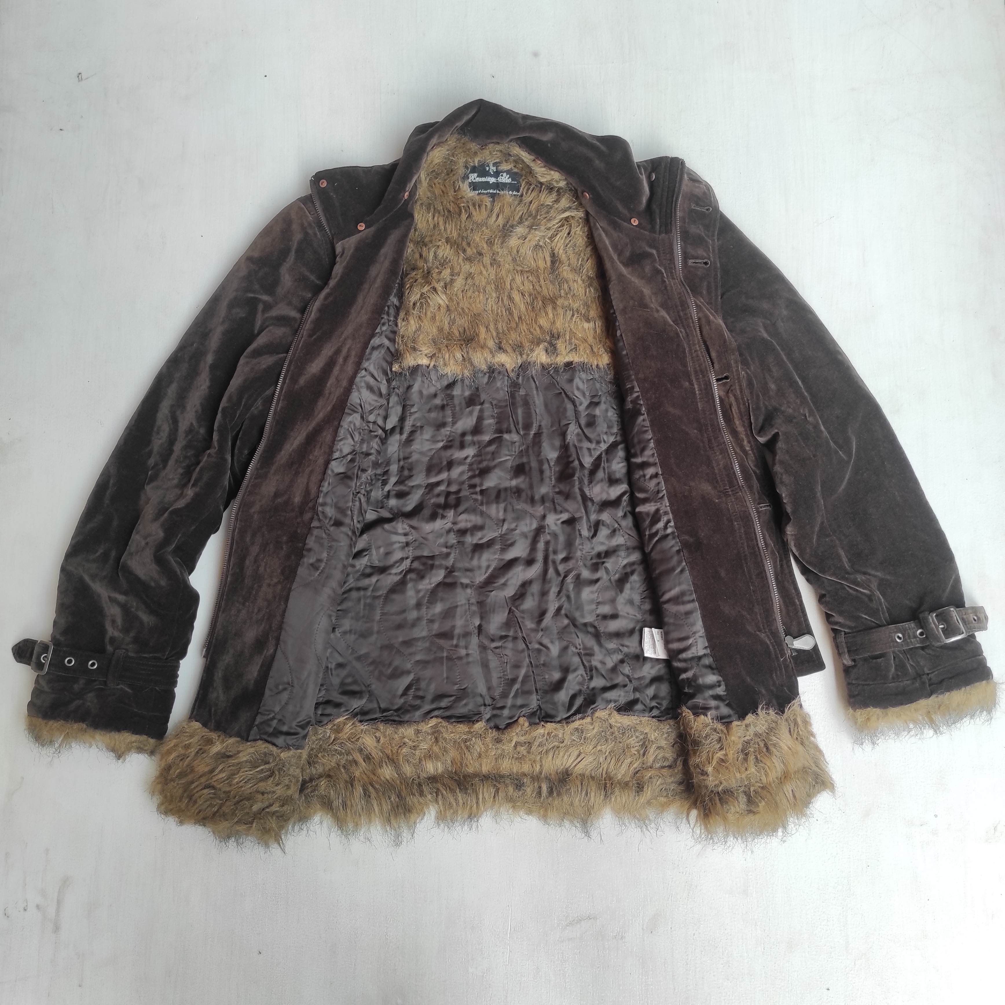 14th Addiction Bernings Sho Faux Fur Shearling Bondage Velvet Jacket Size US M / EU 48-50 / 2 - 2 Thumbnail