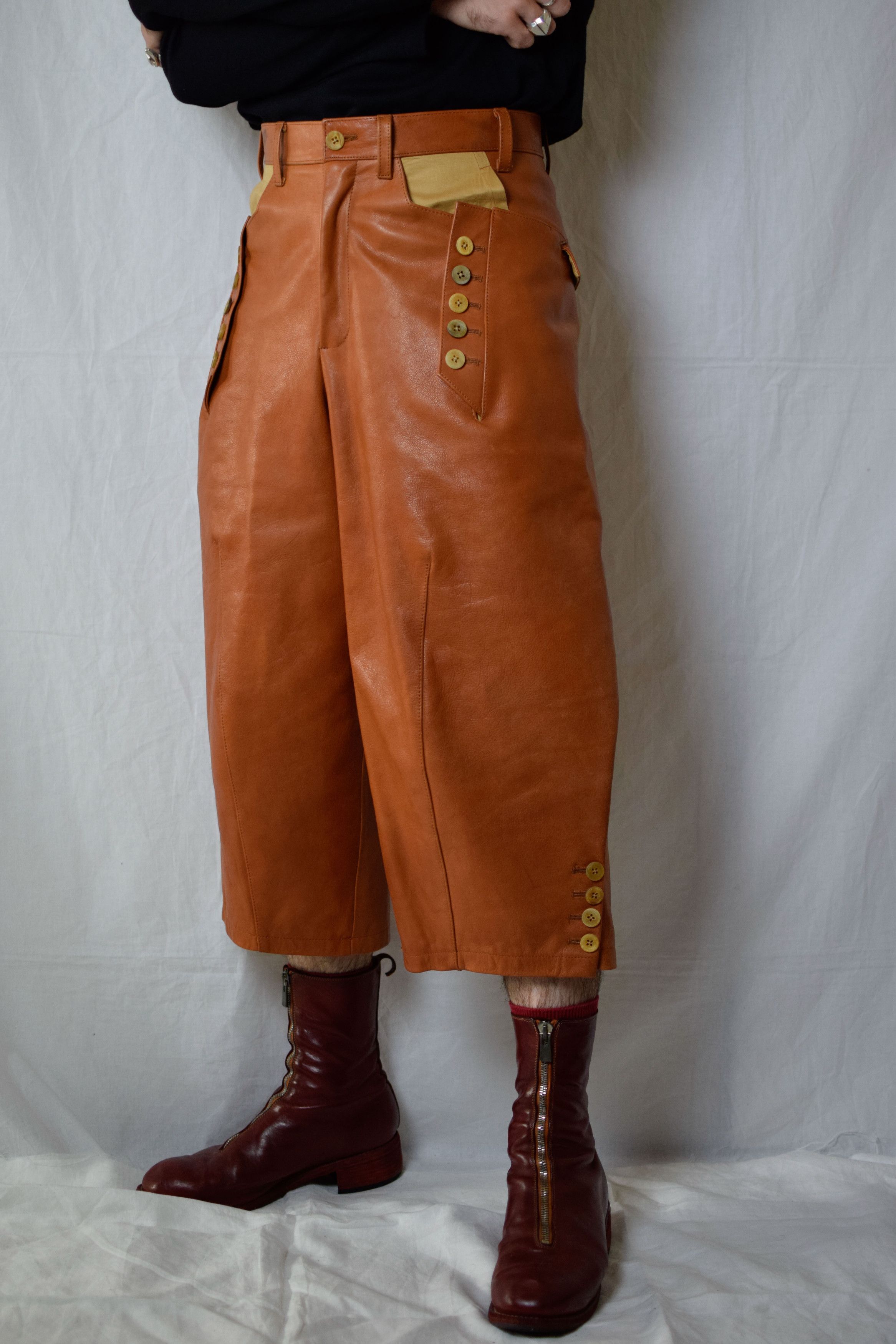 Yohji Yamamoto YYPH SS15 Leather Pants - HU-P43-702 Size US 30 / EU 46 - 4 Thumbnail