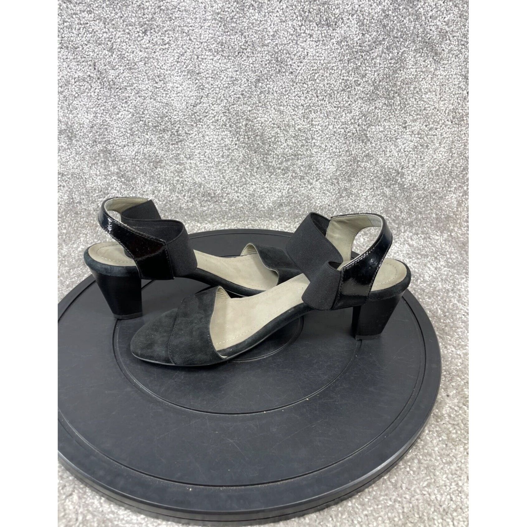 Vintage Womens Black Leather Ara Sandals Size 7.5 Extra Large Strappy Adjustable Open Toe Size US 7.5 / IT 37.5 - 4 Thumbnail