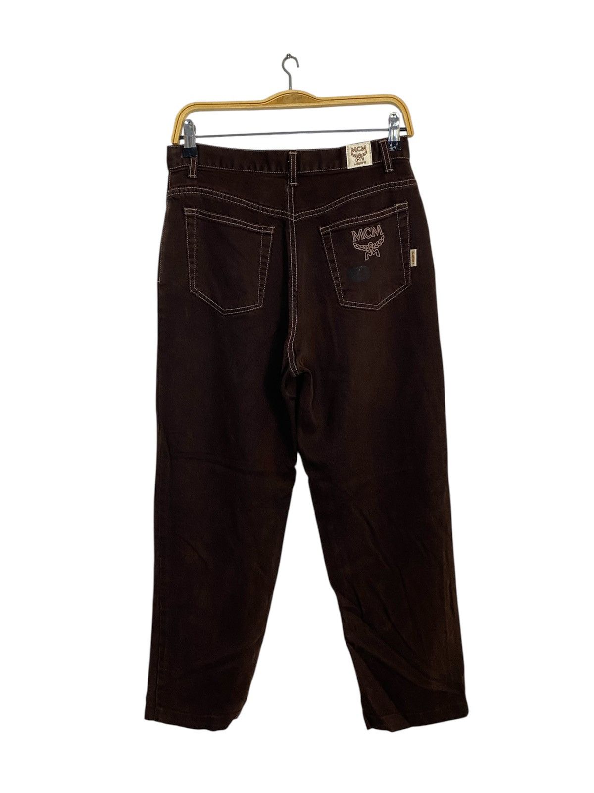 MCM MCM Legere Brown Khaki Denim Jeans Straight Waist Size 28 Size 28" / US 6 / IT 42 - 2 Thumbnail