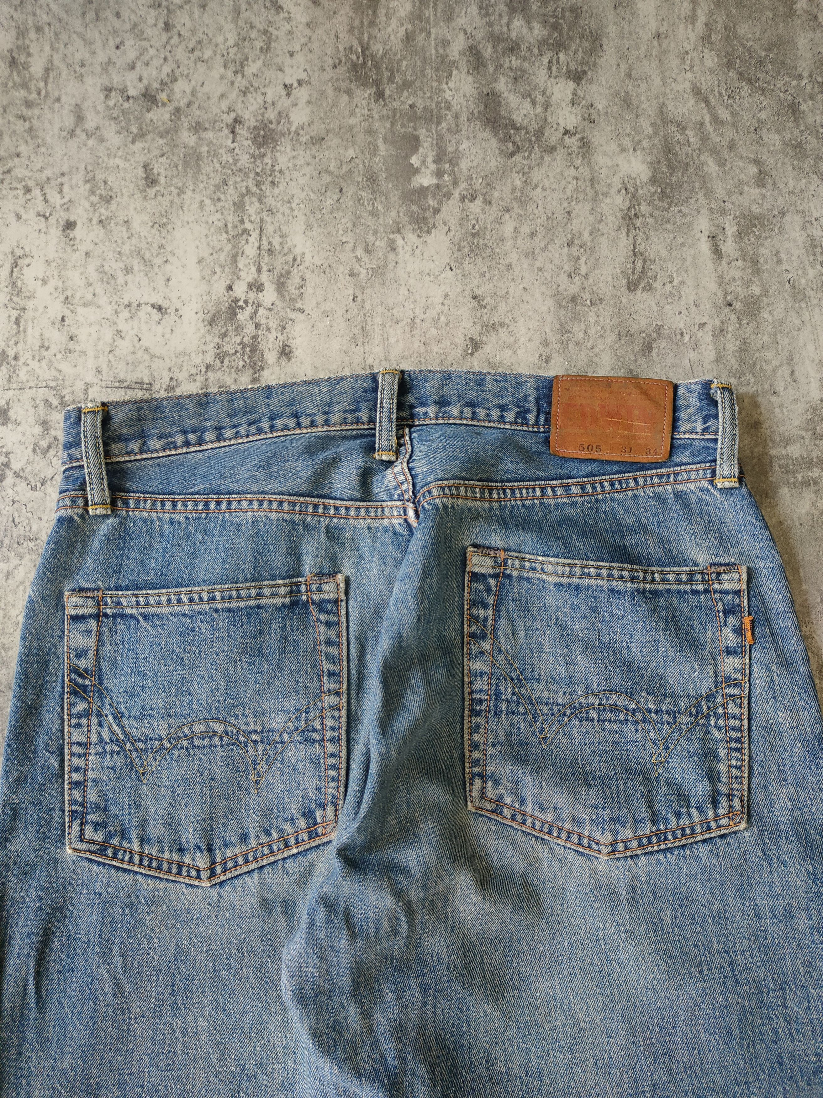 Edwin × Japanese Brand Edwin 505 Japan Selvedge Distressed Jeans Size US 31 - 6 Thumbnail