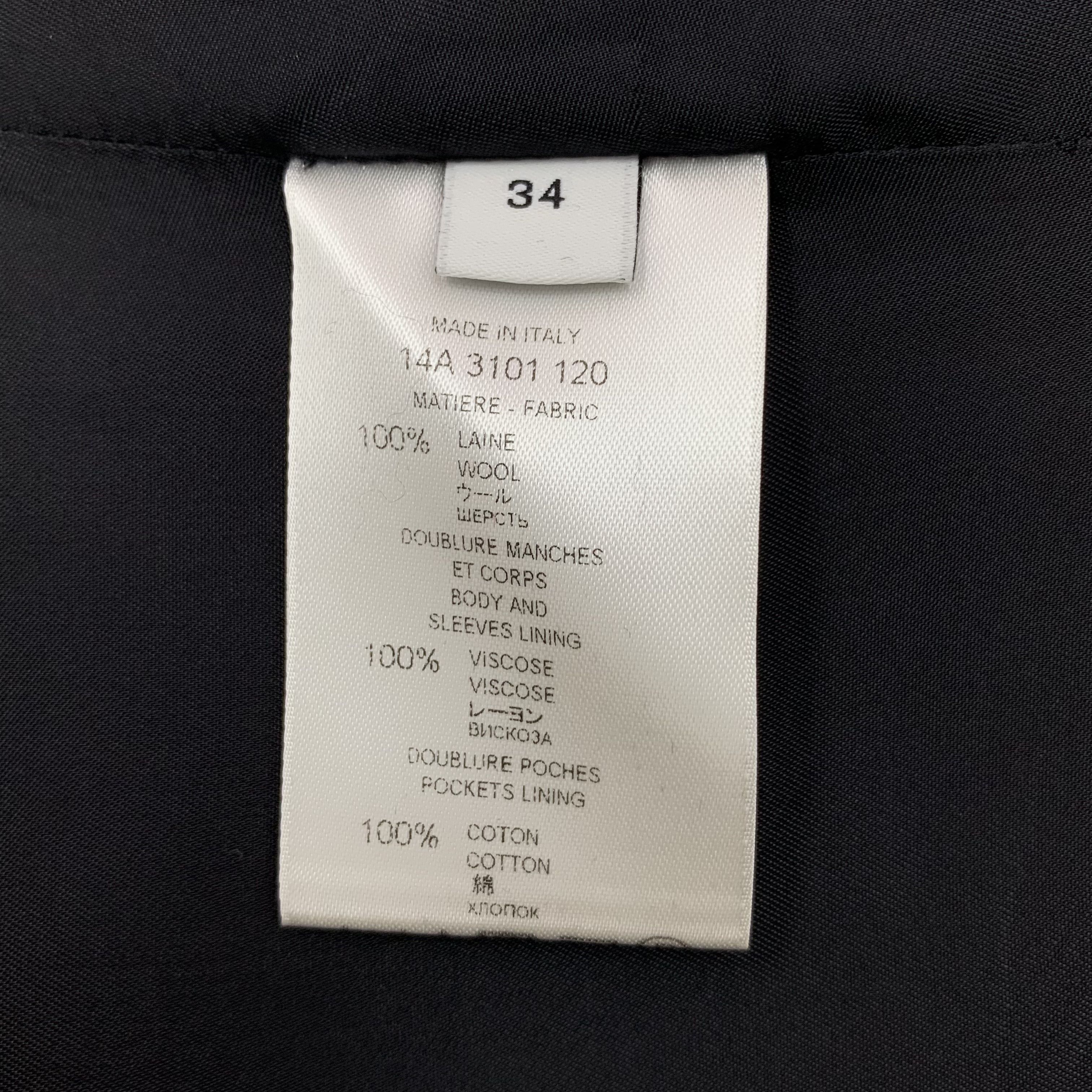Givenchy Givenchy Black Long Sleeve Blazer (Size XXS) Size XXS / US 00 / IT 34 - 2 Thumbnail