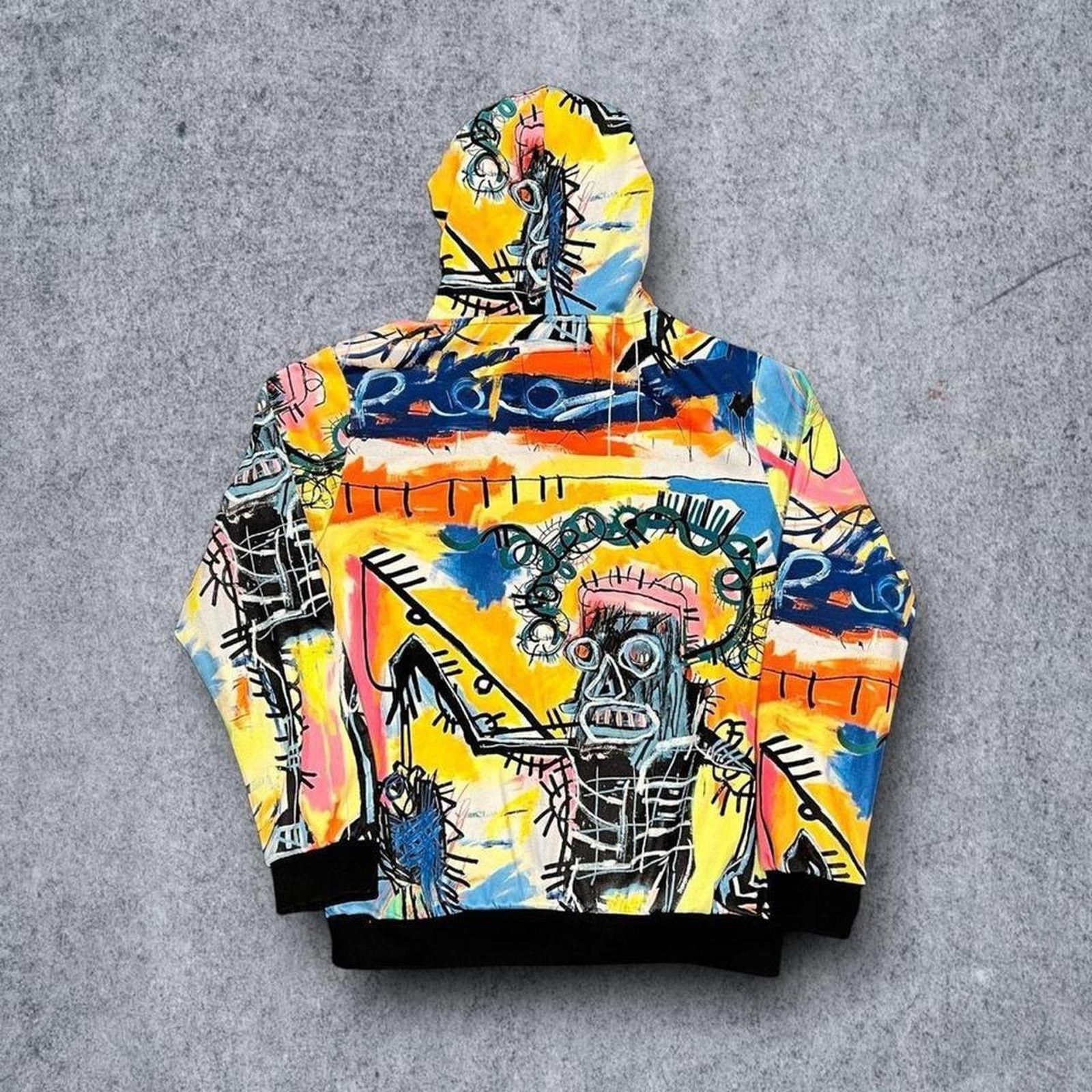 Reason Reason x Jean-Michel Basquiat Multicolor AOP Graphic Hoodie Size US S / EU 44-46 / 1 - 3 Thumbnail