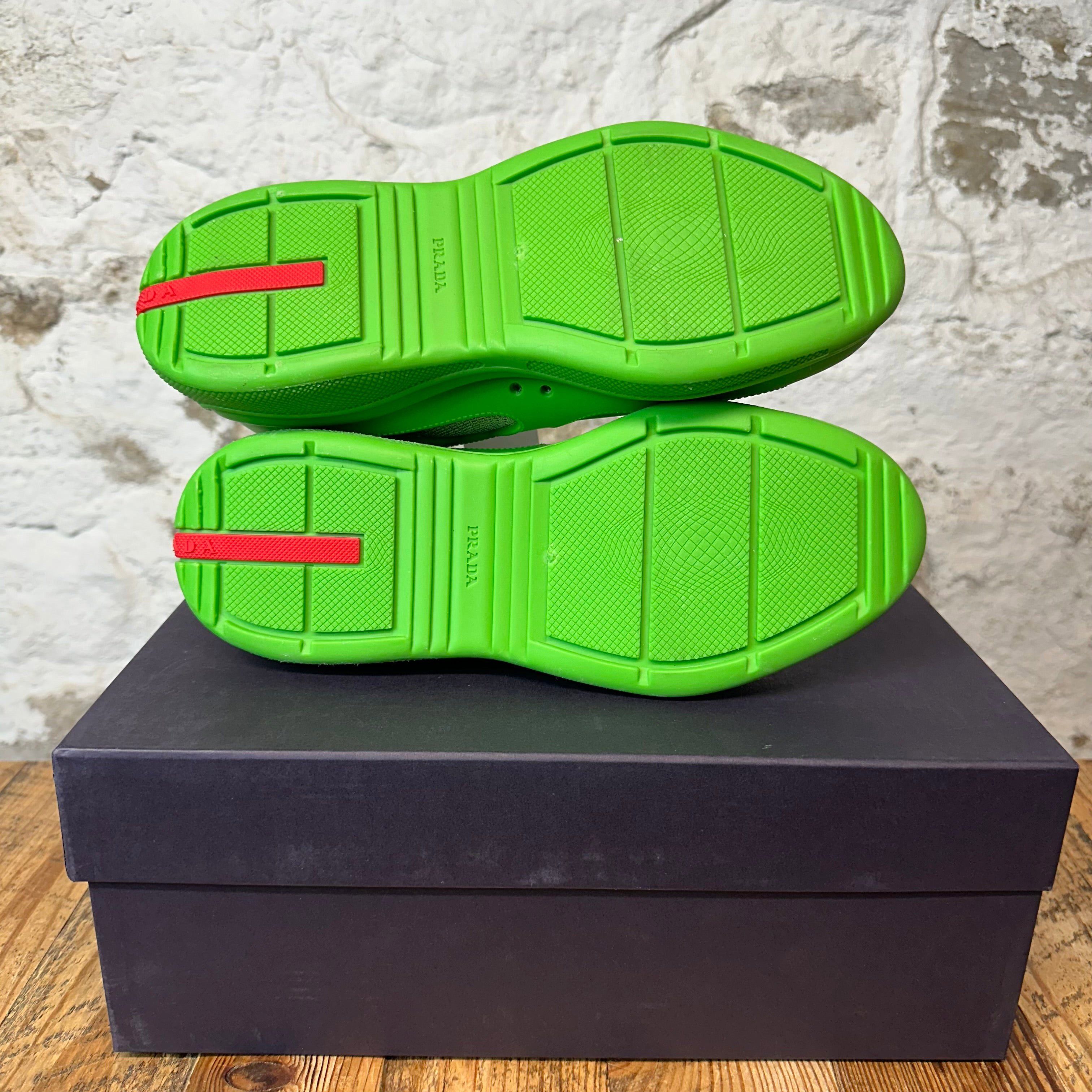 Prada Prada Americas Cup Green Rubber Sneaker Sz 7 (40) DS Size US 7 / EU 40 - 5 Thumbnail