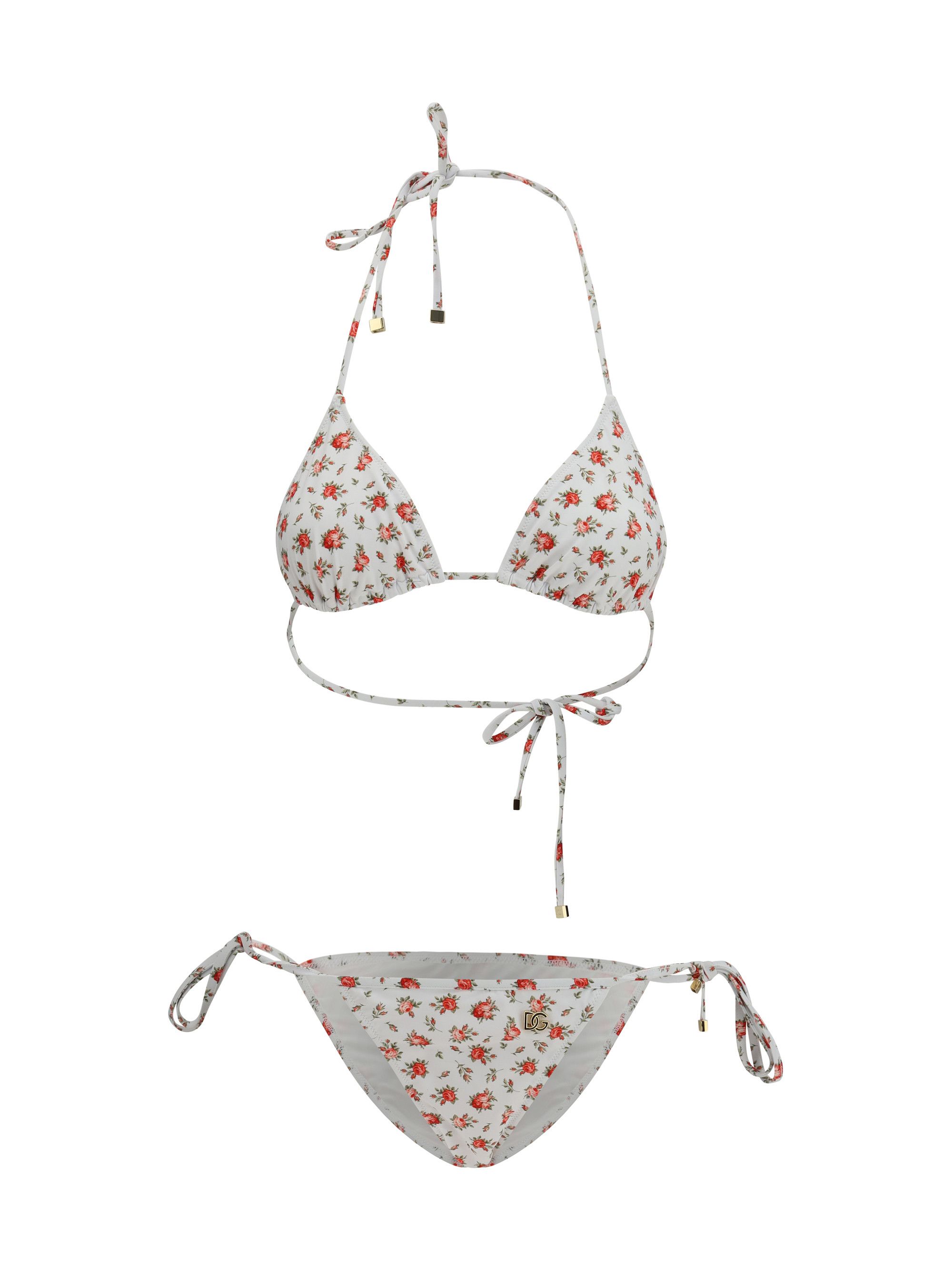 Dolce & Gabbana Triangle Bikini with Roselline print Size M / US 6-8 / IT 42-44 - 1 Thumbnail