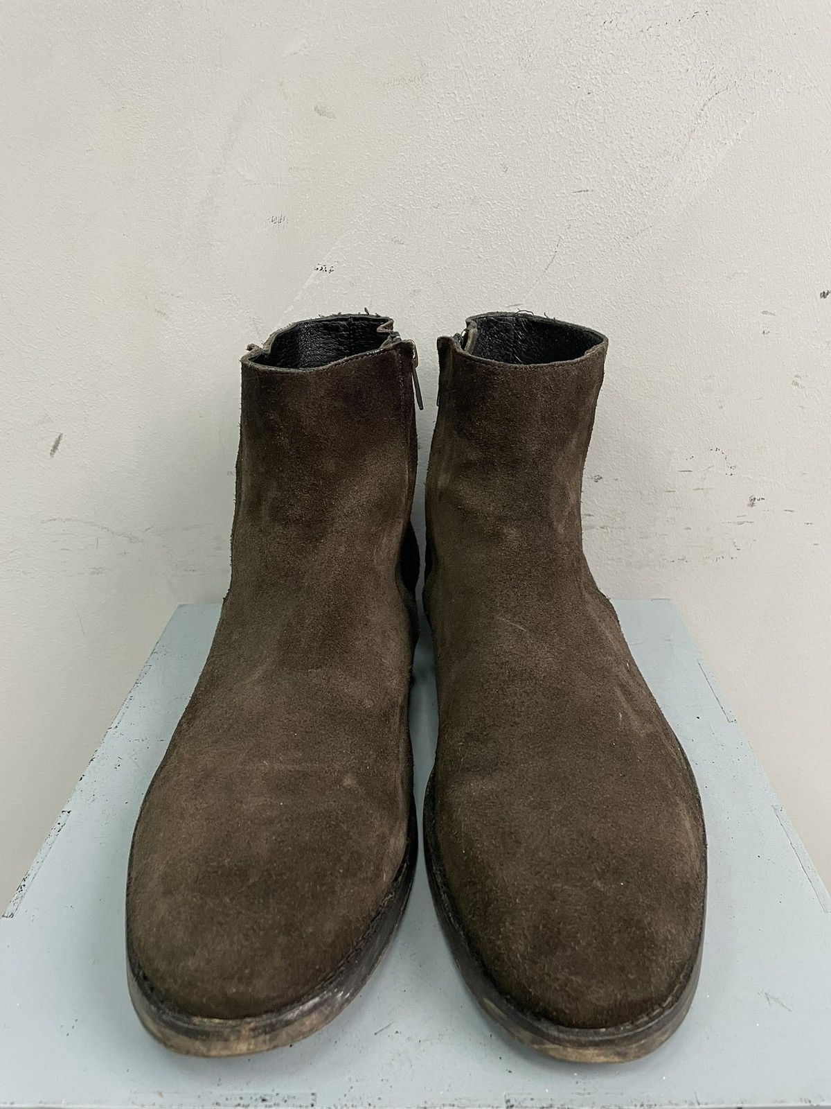 Allsaints All Saints Brown Suede Chelsea Ankle Boots guidi style Y2K Size US 12 / EU 45 - 4 Thumbnail