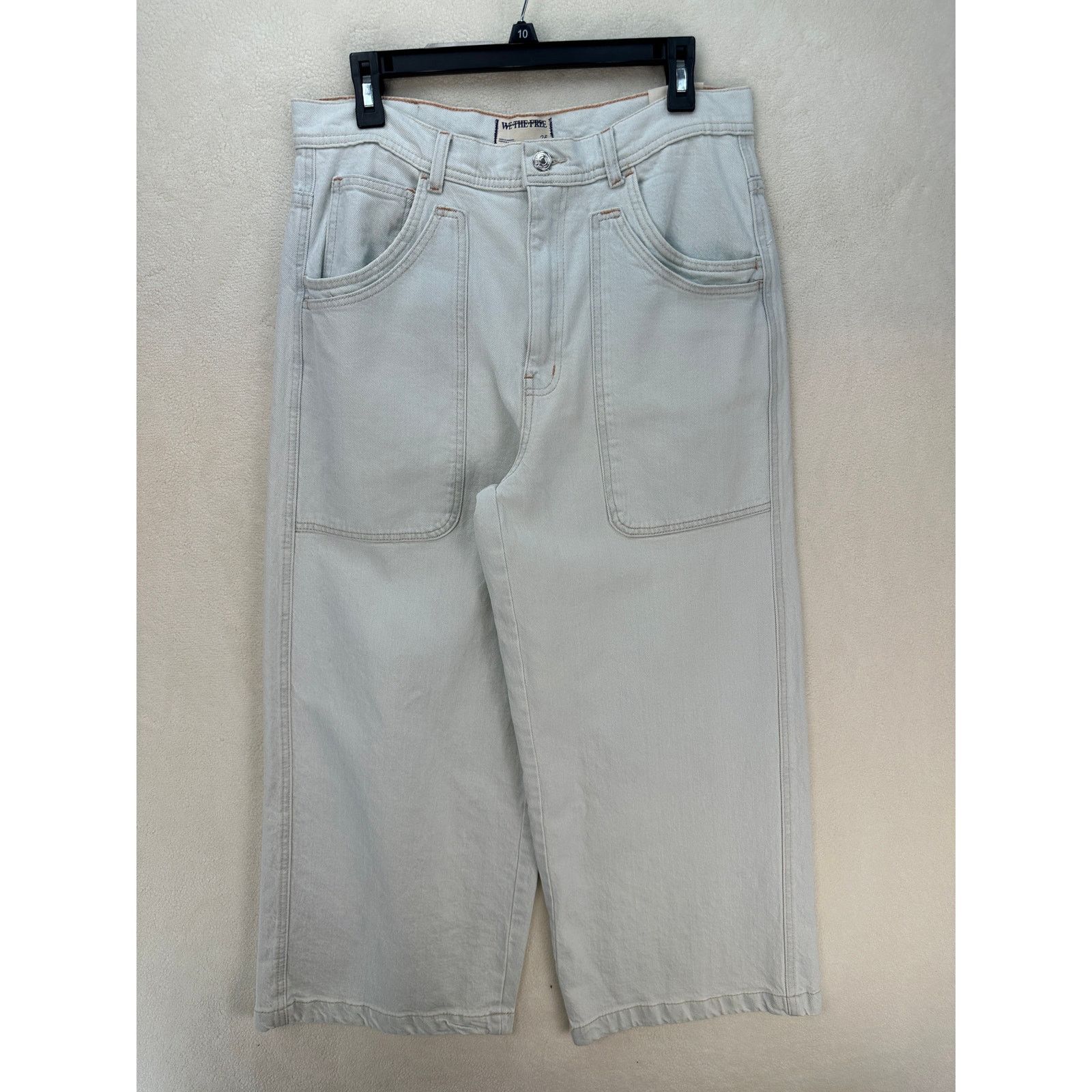 Free People FREE PEOPLE SIZE 25 WE THE FREE LIGHT WASH WIDE LEG CROPPED Size 25" / US 0 / IT 36 - 1 Thumbnail