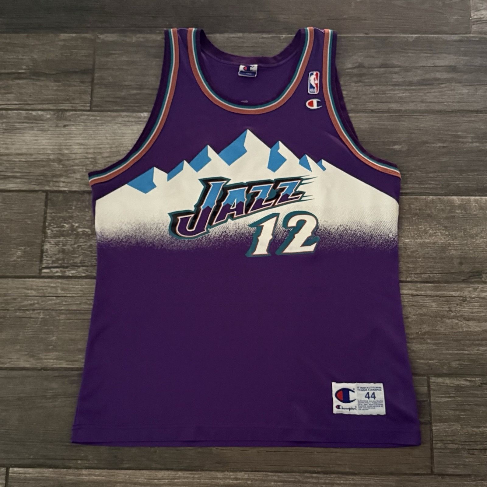 Champion VTG CHAMPION UTAH JAZZ JOHN STOCKTON PURPLE BASKETBALL JERSE Size US L / EU 52-54 / 3 - 7 Thumbnail