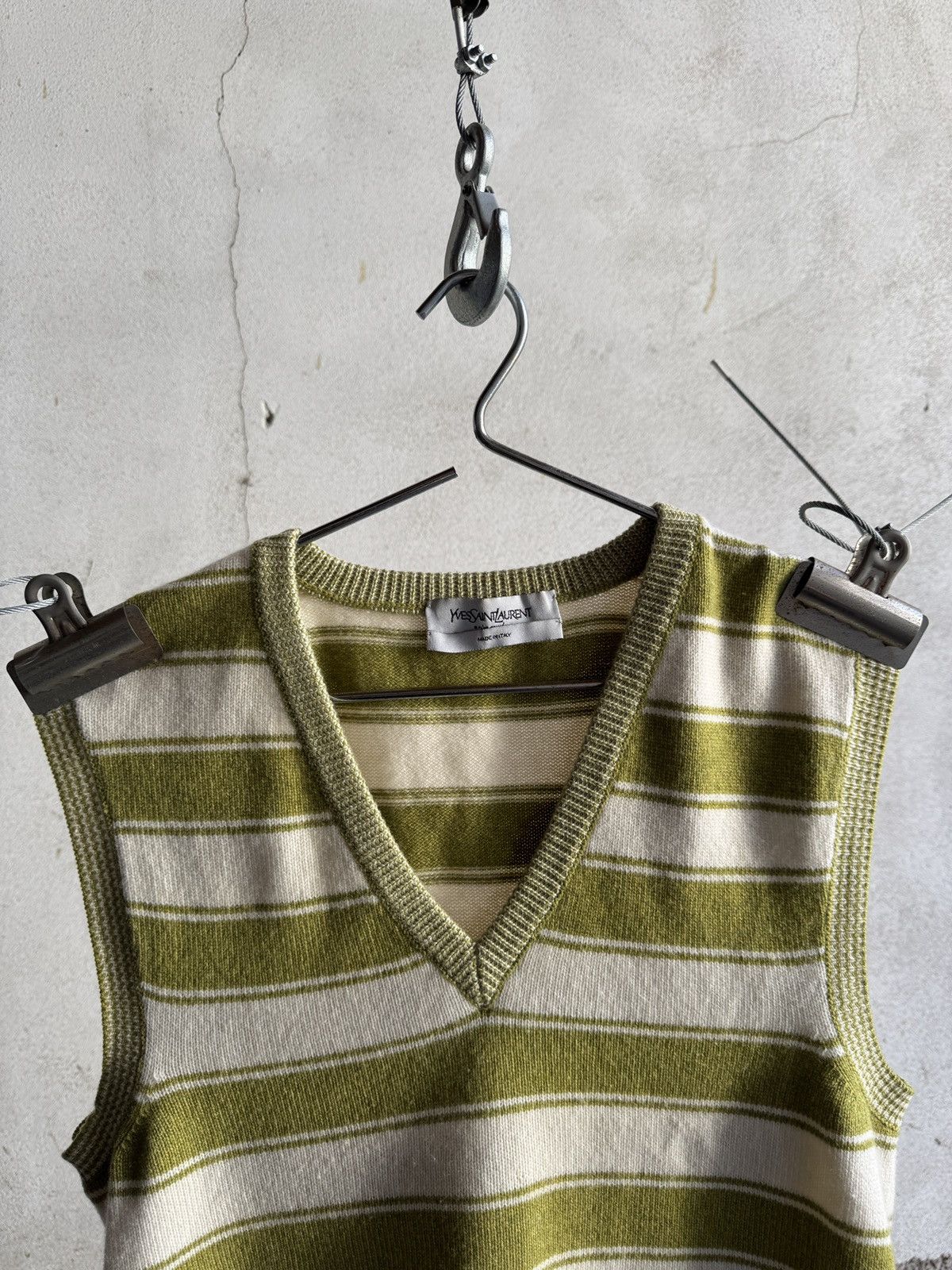 Yves Saint Laurent Yves Saint Laurent Sample Cashmere Striped Vest Size US S / EU 44-46 / 1 - 2 Thumbnail