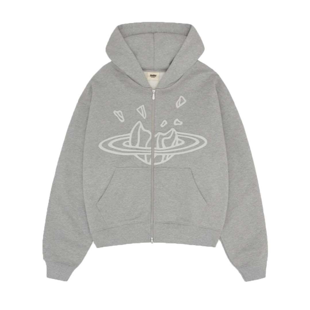 Broken Planet Heather Grey Zip Up Hoodie Size US S / EU 44-46 / 1 - 1 Thumbnail