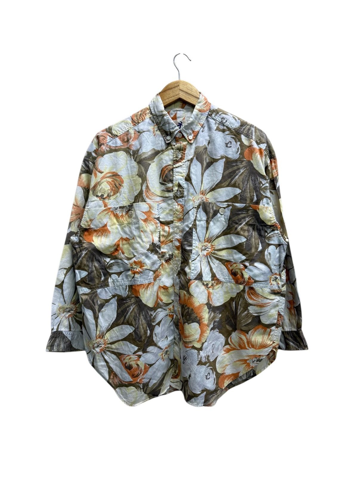 Vintage Issey Miyake Hai Sporting Gear Floral ButtonUp Shirt